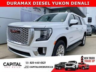 This 2024 Yukon XL DIESEL Denali comes fully equipped with the DURAMAX Engine and lots of desirable options including Heads-Up Display, Adaptive Cruise, Heated and Cooled Seats, Blind Spot Monitoring, Heated Steering Wheel, 2nd Row Heated Bucket Seats, Remote Start, 360 Cam, Panoramic Sunroof, Assist Steps and so much more!Ask for the Internet Department for more information or book your test drive today! Text 365-601-8318 for fast answers at your fingertips!AMVIC Licensed Dealer - Licence Number B1044900Disclaimer: All prices are plus taxes and include all cash credits and loyalties. See dealer for details. AMVIC Licensed Dealer # B1044900