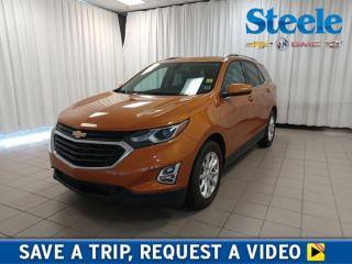 An optimal blend of power, efficiency, and style, our 2018 Chevrolet Equinox LT is proudly presented in Orange Burst Metallic! Powered by a TurboCharged 1.5 Liter 4 Cylinder that offers 170hp connected to a responsive 6 Speed Automatic transmission for smooth shifts. This capable Front Wheel Drive SUV will please you with its confident demeanor as it handles beautifully while rewarding your wallet with approximately 7.4L/100km on the highway. Our Equinox LT strikes a perfect balance of sporty sophistication with its sweeping silhouette. High-intensity discharge headlamps, deep-tinted rear glass, a sunroof, and great-looking wheels emphasize smart styling. The LT interior boasts ample cargo space, heated seats, power windows/locks, push-button start, and Keyless open. Staying safely connected is simple with our Chevrolet MyLink audio system with a color touchscreen, a USB port, Bluetooth®, available WiFi, and smartphone compatibility. Safety is paramount with Chevrolet, evidenced by an innovative airbag system, LED daytime running lamps, a rear vision camera, StabiliTrak, Teen Driver Technology, and other safety innovations. Chevrolet is committed to automotive excellence and has a sterling reputation for security and performance that will add to your peace of mind each time you get behind the wheel of your Equinox LT. Save this Page and Call for Availability. We Know You Will Enjoy Your Test Drive Towards Ownership! Steele Chevrolet Atlantic Canadas Premier Pre-Owned Super Center. Being a GM Certified Pre-Owned vehicle ensures this unit has been fully inspected fully detailed serviced up to date and brought up to Certified standards. Market value priced for immediate delivery and ready to roll so if this is your next new to your vehicle do not hesitate. Youve dealt with all the rest now get ready to deal with the BEST! Steele Chevrolet Buick GMC Cadillac (902) 434-4100 Metros Premier Credit Specialist Team Good/Bad/New Credit? Divorce? Self-Employed?
