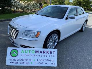 OH MY MY...WHAT IMMACULATE CONDITION THIS CAR IS IN!! LOADED 300C WITH HEMI AND ALL OPTIONS. GREAT FINANCING, FREE WARRANTY, FULLY INSPECTED W/BCAA MEMBERSHIP!<br /><br />Welcome to the Automarket, your community financing dealership of "YES". We are featuring trhe most spectacular 300C you will ever set your eyes upon. This is a Local Car with No Accident claims what so ever and great service history according to the Carfax. <br /><br />Loaded car with Panoroamic Moonroof, Hemi Engine, Heated Leather Seats, Bluetooth telephone, Back Up Camera, Navigation and all of the Power Features you can possibly want.<br /><br />Having been fully inspected, we know that the Tires are 80% New and the Brakes are 90% New in the Front and 60% New in the Rear. We have also changed the oil and detailed the vehicle for your safety and enjoyment.<br /><br />2 LOCATIONS TO SERVE YOU, BE SURE TO CALL FIRST TO CONFIRM WHERE THE VEHICLE IS PARKED<br />WHITE ROCK 604-542-4970 LANGLEY 604-533-1310 OWNER'S CELL 604-649-0565<br /><br />We are a family owned and operated business since 1983 and we are committed to offering outstanding vehicles backed by exceptional customer service, now and in the future.<br />What ever your specific needs may be, we will custom tailor your purchase exactly how you want or need it to be. All you have to do is give us a call and we will happily walk you through all the steps with no stress and no pressure.<br />WE ARE THE HOUSE OF YES?<br />ADDITIONAL BENFITS WHEN BUYING FROM SK AUTOMARKET:<br />ON SITE FINANCING THROUGH OUR 17 AFFILIATED BANKS AND VEHICLE FINANCE COMPANIES<br />IN HOUSE LEASE TO OWN PROGRAM.<br />EVRY VEHICLE HAS UNDERGONE A 120 POINT COMPREHENSIVE INSPECTION<br />EVERY PURCHASE INCLUDES A FREE POWERTRAIN WARRANTY<br />EVERY VEHICLE INCLUDES A COMPLIMENTARY BCAA MEMBERSHIP FOR YOUR SECURITY<br />EVERY VEHICLE INCLUDES A CARFAX AND ICBC DAMAGE REPORT<br />EVERY VEHICLE IS GUARANTEED LIEN FREE<br />DISCOUNTED RATES ON PARTS AND SERVICE FOR YOUR NEW CAR AND ANY OTHER FAMILY CARS THAT NEED WORK NOW AND IN THE FUTURE.<br />36 YEARS IN THE VEHICLE SALES INDUSTRY<br />A+++ MEMBER OF THE BETTER BUSINESS BUREAU<br />RATED TOP DEALER BY CARGURUS 2 YEARS IN A ROW<br />MEMBER IN GOOD STANDING WITH THE VEHICLE SALES AUTHORITY OF BRITISH COLUMBIA<br />MEMBER OF THE AUTOMOTIVE RETAILERS ASSOCIATION<br />COMMITTED CONTRIBUTER TO OUR LOCAL COMMUNITY AND THE RESIDENTS OF BC<br /><br /> This vehicle has been Fully Inspected, Certified and Qualifies for Our Free Extended Warranty.Don't forget to ask about our Great Finance and Lease Rates. We also have a Options for Buy Here Pay Here and Lease to Own for Good Customers in Bad Situations. 2 locations to help you, White Rock and Langley. Be sure to call before you come to confirm the vehicles location and availability or look us up at www.automarketsales.com. White Rock 604-542-4970 and Langley 604-533-1310. Serving Surrey, Delta, Langley, Richmond, Vancouver, all of BC and western Canada. Financing & leasing available. CALL SK AUTOMARKET LTD. 6045424970. Call us toll-free at 1 877 813-6807. $495 Documentation fee and applicable taxes are in addition to advertised prices.<br />LANGLEY LOCATION DEALER# 40038<br />S. SURREY LOCATION DEALER #9987<br />