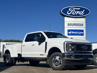 <b>Leather Seats, Lariat Ultimate Package, Premium Audio, Diesel Engine, 17 inch Aluminum Wheels!</b><br> <br> <br> <br>  If you have the need to haul or tow heavy loads, this Ford F-350 should be at the top of your consideration list. <br> <br>The most capable truck for work or play, this heavy-duty Ford F-350 never stops moving forward and gives you the power you need, the features you want, and the style you crave! With high-strength, military-grade aluminum construction, this F-350 Super Duty cuts the weight without sacrificing toughness. The interior design is first class, with simple to read text, easy to push buttons and plenty of outward visibility. This truck is strong, extremely comfortable and ready for anything. <br> <br> This  oxford white sought after diesel Crew Cab 4X4 pickup   has a 10 speed automatic transmission and is powered by a  475HP 6.7L 8 Cylinder Engine.<br> <br> Our F-350 Super Dutys trim level is Lariat. Experience rugged capability and luxury in this F-350 Lariat trim, which features leather-trimmed heated and ventilated front seats with power adjustment, memory function and lumbar support, a heated leather-wrapped steering wheel, voice-activated dual-zone automatic climate control, power-adjustable pedals, a sonorous 8-speaker Bang & Olufsen audio system, and two 120-volt AC power outlets. This truck is also ready to get busy, with equipment such as class V towing equipment with a hitch, trailer wiring harness, a brake controller and trailer sway control, beefy suspension with heavy duty shock absorbers, power extendable trailer style mirrors, and LED headlights with front fog lamps and automatic high beams. Connectivity is handled by a 12-inch infotainment screen powered by SYNC 4, bundled with Apple CarPlay, Android Auto, inbuilt navigation, and SiriusXM satellite radio. Safety features also include a surround camera system, pre-collision assist with automatic emergency braking and cross-traffic alert, blind spot detection, rear parking sensors, forward collision mitigation, and a cargo bed camera. This vehicle has been upgraded with the following features: Leather Seats, Lariat Ultimate Package, Premium Audio, Diesel Engine, 17 Inch Aluminum Wheels, Reverse Sensing System, Running Boards. <br><br> View the original window sticker for this vehicle with this url <b><a href=http://www.windowsticker.forddirect.com/windowsticker.pdf?vin=1FT8W3DT9RED02443 target=_blank>http://www.windowsticker.forddirect.com/windowsticker.pdf?vin=1FT8W3DT9RED02443</a></b>.<br> <br>To apply right now for financing use this link : <a href=https://www.bourgeoismotors.com/credit-application/ target=_blank>https://www.bourgeoismotors.com/credit-application/</a><br><br> <br/> 5.99% financing for 84 months.  Incentives expire 2024-05-31.  See dealer for details. <br> <br>Discount on vehicle represents the Cash Purchase discount applicable and is inclusive of all non-stackable and stackable cash purchase discounts from Ford of Canada and Bourgeois Motors Ford and is offered in lieu of sub-vented lease or finance rates. To get details on current discounts applicable to this and other vehicles in our inventory for Lease and Finance customer, see a member of our team. </br></br>Discover a pressure-free buying experience at Bourgeois Motors Ford in Midland, Ontario, where integrity and family values drive our 78-year legacy. As a trusted, family-owned and operated dealership, we prioritize your comfort and satisfaction above all else. Our no pressure showroom is lead by a team who is passionate about understanding your needs and preferences. Located on the shores of Georgian Bay, our dealership offers more than just vehiclesits an experience rooted in community, trust and transparency. Trust us to provide personalized service, a diverse range of quality new Ford vehicles, and a seamless journey to finding your perfect car. Join our family at Bourgeois Motors Ford and let us redefine the way you shop for your next vehicle.<br> Come by and check out our fleet of 80+ used cars and trucks and 180+ new cars and trucks for sale in Midland.  o~o