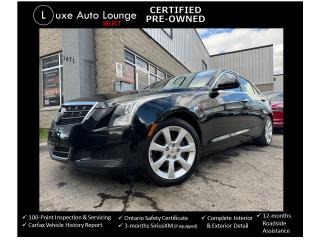 <p style=box-sizing: border-box; padding: 0px; margin: 0px 0px 1.375rem;>This 2014 Cadillac ATS Turbo AWD is sure to turn heads with its sharp black exterior and polished wheels! Features include: all wheel drive, leather, heated power seats, Premium Bose audio system, tan/black interior, bluetooth hands-free, SiriusXM satellite radio and more!</p><p style=box-sizing: border-box; padding: 0px; margin: 0px 0px 1.375rem;><span style=box-sizing: border-box; caret-color: #333333; background-color: #ffffff;>This vehicle comes Luxe certified select pre-owned, which includes: 100-point inspection & servicing, oil lube and filter change, Ontario safety certificate, Available Luxe Assurance Package, complete interior and exterior detailing, Carfax Verified vehicle history report, guaranteed one key (additional keys may be purchased at time of sale) and FREE 90-day SiriusXM satellite radio trial (on factory-equipped vehicles)!</span></p><p style=box-sizing: border-box; padding: 0px; margin: 0px 0px 1.375rem;><span style=box-sizing: border-box; caret-color: #333333; text-size-adjust: 100%; background-color: #ffffff;>Priced at ONLY $146 bi-weekly with $1500 down over 48 months at 9.49% (cost of borrowing is $1985 per $10000 financed) OR cash purchase price of $13900 (both prices are plus HST and licensing). Call today and book your test drive appointment!!</span></p>