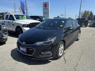 The 2017 Chevrolet Cruze LT is a sleek and modern vehicle that offers both style and functionality. Equipped with Bluetooth technology, this car allows for seamless connectivity and hands-free communication while on the road. The addition of a backup camera provides an extra layer of safety and convenience, making parking and maneuvering a breeze. And for those chilly days, the heated seats will keep you warm and cozy on your drive. With its reliable performance and impressive features, the Chevrolet Cruze LT is the perfect choice for anyone seeking a practical and dependable vehicle. Dont miss out on the opportunity to drive this exceptional car - its the perfect combination of practicality and luxury, making every journey a truly enjoyable experience.

G. D. Coates - The Original Used Car Superstore!
 
  Our Financing: We have financing for everyone regardless of your history. We have been helping people rebuild their credit since 1973 and can get you approvals other dealers cant. Our credit specialists will work closely with you to get you the approval and vehicle that is right for you. Come see for yourself why were known as The Home of The Credit Rebuilders!
 
  Our Warranty: G. D. Coates Used Car Superstore offers fully insured warranty plans catered to each customers individual needs. Terms are available from 3 months to 7 years and because our customers come from all over, the coverage is valid anywhere in North America.
 
  Parts & Service: We have a large eleven bay service department that services most makes and models. Our service department also includes a cleanup department for complete detailing and free shuttle service. We service what we sell! We sell and install all makes of new and used tires. Summer, winter, performance, all-season, all-terrain and more! Dress up your new car, truck, minivan or SUV before you take delivery! We carry accessories for all makes and models from hundreds of suppliers. Trailer hitches, tonneau covers, step bars, bug guards, vent visors, chrome trim, LED light kits, performance chips, leveling kits, and more! We also carry aftermarket aluminum rims for most makes and models.
 
  Our Story: Family owned and operated since 1973, we have earned a reputation for the best selection, the best reconditioned vehicles, the best financing options and the best customer service! We are a full service dealership with a massive inventory of used cars, trucks, minivans and SUVs. Chrysler, Dodge, Jeep, Ford, Lincoln, Chevrolet, GMC, Buick, Pontiac, Saturn, Cadillac, Honda, Toyota, Kia, Hyundai, Subaru, Suzuki, Volkswagen - Weve Got Em! Come see for yourself why G. D. Coates Used Car Superstore was voted Barries Best Used Car Dealership!