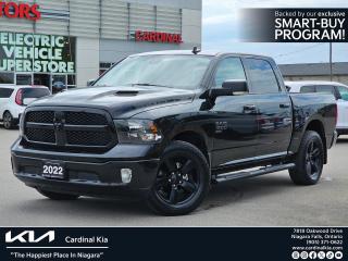 4x4, AWD. 4WD, Front & Rear Brake Service, Fresh Alignment, New Engine Air Filter, Fresh Cabin Fitler, 2nd Row In-Floor Storage Bins, 4-Wheel Disc Brakes, 7 Customizable In-Cluster Display, 9 Alpine Speakers w/Subwoofer, ABS brakes, Air Conditioning, Alloy wheels, Auto-Dimming Exterior Driver Mirror, Auto-Dimming Rear-View Mirror, Black 4x4 Badge, Black 5.7L Hemi Badge, Black Appearance Group, Black Exterior Badging, Black Exterior Mirrors, Black Headlamp Bezels, Black Painted Honeycomb Grille, Black Power Fold Heated Mirrors w/Signals, Black RAMs Head Tailgate Badge, Body-Colour Door Handles, Class IV Hitch Receiver, Driver door bin, Electronics Convenience Group, Exterior Mirrors w/Courtesy Lamps, Exterior Mirrors w/Turn Signals, Fog Lamps, Front Heated Seats, Front reading lights, Glove Box Lamp, Heated Exterior Mirrors, Heated Seats & Wheel Group, Heated Steering Wheel, Leather-Wrapped Steering Wheel, LED Bed Lighting, Luxury Group, Outside temperature display, Overhead Console/Garage Door Opener, Painted Front Bumper, Painted Rear Bumper, Park-Sense Rear Park Assist System, Passenger door bin, Power door mirrors, Power Folding Exterior Mirrors, Power steering, Power windows, Push-Button Start, Quick Order Package 29G SLT, Radio: Uconnect 5 w/8.4 Display, Rear Dome Lamp w/On/Off Switch, Rear Power Sliding Window, Rear Window Defroster, Remote keyless entry, Remote Proximity Keyless Entry, Remote Start & Security Alarm Group, Security Alarm, Semi-Gloss Black Wheel Centre Hub, SiriusXM Satellite Radio, Steering Wheel-Mounted Audio Controls, Sun Visors w/Illuminated Vanity Mirrors, Tachometer, Technology Package I, Tilt steering wheel, Trip computer, Universal Garage Door Opener, Voltmeter, Wheels: 20 x 8 High Gloss Black Aluminum.



Diamond Black Crystal Pearlcoat 2022 Ram 1500 Classic SLT SLT,4X4, Remote Starter, Heated Seats, Black Appea 4WD 8-Speed Automatic Pentastar 3.6L V6 VVT





Family owned and operated more than 20 years, we provide the friendly and courteous service that you deserve. All of the Pre-Owned vehicles we offer for sale go through a , vigorous safety and mechanical inspection and are thoroughly cleaned and detailed so that they are in as close to as new condition as possible. Our DAILY Ontario wide Price Checks against similar inventory make sure we are offering you the best deal possible on any vehicle in our stock. Read our Online Reviews & Check us out on Facebook!***** See all of our New & Pre-Owned Inventory, at http://www.cardinalkia.com/.***** We have satisfied customers from all over Ontario; Niagara Falls, St. Catharines, Welland, Fonthill, Fort Erie, Grimsby, Port Colborne, Beamsville, Hamilton, Smithville, Wainfleet, Stoney Creek, Hamilton Mountain, Burlington, Oakville, Ancaster and Caledonia, Mississauga, South Brampton and Hagersville.***** With easy bank financing and these great values, you can drive home in one of these great Cardinal Kia pre-owned vehicles today.