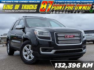 The jack-of-all-trades Acadia is ready to tackle the trails - and carpool lanes - with plenty of storage and room for up to seven. -Car and Driver This 2015 GMC Acadia is for sale today in Rosetown. This SUV has 132,396 kms. Its carbon black metallic in colour . It has a 6 speed automatic transmission and is powered by a 281HP 3.6L V6 Cylinder Engine. It may have some remaining factory warranty, please check with dealer for details. <br> <br/><br>Contact our Sales Department today by: <br><br>Phone: 1 (306) 882-2691 <br><br>Text: 1-306-800-5376 <br><br>- Want to trade your vehicle? Make the drive and well have it professionally appraised, for FREE! <br><br>- Financing available! Onsite credit specialists on hand to serve you! <br><br>- Apply online for financing! <br><br>- Professional, courteous and friendly staff are ready to help you get into your dream ride! <br><br>- Call today to book your test drive! <br><br>- HUGE selection of new GMC, Buick and Chevy Vehicles! <br><br>- Fully equipped service shop with GM certified technicians <br><br>- Full Service Quick Lube Bay! Drive up. Drive in. Drive out! <br><br>- Best Oil Change in Saskatchewan! <br><br>- Oil changes for all makes and models including GMC, Buick, Chevrolet, Ford, Dodge, Ram, Kia, Toyota, Hyundai, Honda, Chrysler, Jeep, Audi, BMW, and more! <br><br>- Rosetowns ONLY Quick Lube Oil Change! <br><br>- 24/7 Touchless car wash <br><br>- Fully stocked parts department featuring a large line of in-stock winter tires! <br> <br><br><br>Rosetown Mainline Motor Products, also known as Mainline Motors is Saskatchewans #1 Selling Rural GMC, Buick, and Chevrolet dealer, featuring Chevy Silverado, GMC Sierra, Buick Enclave, Chevy Traverse, Chevy Equinox, Chevy Cruze, GMC Acadia, GMC Terrain, and pre-owned Chevy, GMC, Buick, Ford, Dodge, Ram, and more, proudly serving Saskatchewan. As part of the Mainline Motors Group of Dealerships in Western Canada, we are also committed to servicing customers anywhere in Western Canada! Weve got a huge selection of cars, trucks, and crossover SUVs, so if youre looking for your next new GMC, Buick, Chev or any brand on a used vehicle, dont hesitate to contact us online, give us a call at 1 (306) 882-2691 or swing by our dealership at 506 Hyw 7 W in Rosetown, Saskatchewan. We look forward to getting you rolling in your next new or used vehicle! <br> <br><br><br>* Vehicles may not be exactly as shown. Contact dealer for specific model photos. Pricing and availability subject to change. All pricing is cash price including fees. Taxes to be paid by the purchaser. While great effort is made to ensure the accuracy of the information on this site, errors do occur so please verify information with a customer service rep. This is easily done by calling us at 1 (306) 882-2691 or by visiting us at the dealership. <br><br> Come by and check out our fleet of 60+ used cars and trucks and 140+ new cars and trucks for sale in Rosetown. o~o