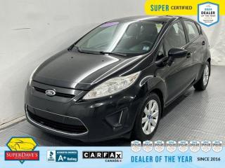 
 This 2013 Ford Fiesta SE is loaded with top-line features. Rear Window Defroster, Unique cloth bucket seats -inc: adjustable head restraints, driver side armrest, Tire pressure monitoring system, Tilt/telescoping steering wheel. 
 
 Experience a Fully-Loaded Ford Fiesta SE 
 Steel mini spare, Solar tinted acoustic glass, Remote keyless entry, Rear windshield wiper, Rear liftgate spoiler, Rear dome lamp, Quad-beam halogen headlamps, Pwr windows w/driver 1-touch up/down, Pwr front disc/rear drum brakes, Pwr door locks -inc: autolock, Passenger seatback map pocket, P185/60HR15 all-season BSW tires, Metallic painted shift knob, Metallic painted interior trim -inc: centre finish panel, door handle bezels, IP canisters, steering wheel spokes, air cond register bezels, Manual Air Conditioning, Intermittent windshield wipers, Instrument cluster -inc: tachometer, message centre, trip computer, Hill Start Assist, Height adjustable seatbelts w/pretensioners, Front/rear side curtain airbags. 
 
  Critics Agree
IIHS Top Safety Pick, KBB.com Brand Image Awards. 
 
 The Experts Verdict...
 As reported by KBB.com: If youre looking for a fuel-efficient small car, but you dont want to sacrifice the interior quality or modern features usually found only on larger, more expensive models, the 2013 Ford Fiesta sub-compact is an easy choice. 


THE SUPER DAVES ADVANTAGE
 
BUY REMOTE - No need to visit the dealership. Through email, text, or a phone call, you can complete the purchase of your next vehicle all without leaving your house!
 
DELIVERED TO YOUR DOOR - Your new car, delivered straight to your door! When buying your car with Super Daves, well arrange a fast and secure delivery. Just pick a time that works for you and well bring you your new wheels!
 
PEACE OF MIND WARRANTY - Every vehicle we sell comes backed with a warranty so you can drive with confidence.
 
EXTENDED COVERAGE - Get added protection on your new car and drive confidently with our selection of competitively priced extended warranties.
 
WE ACCEPT TRADES - We’ll accept your trade for top dollar! We’ll assess your trade in with a few quick questions and offer a guaranteed value for your ride. We’ll even come pick up your trade when we deliver your new car.
 
SUPER CERTIFIED INSPECTION - Every vehicle undergoes an extensive 120 point inspection, that ensure you get a safe, high quality used vehicle every time.
 
FREE CARFAX VEHICLE HISTORY REPORT - If youre buying used, its important to know your cars history. Thats why we provide a free vehicle history report that lists any accidents, prior defects, and other important information that may be useful to you in your decision.
 
METICULOUSLY DETAILED – Buying used doesn’t mean buying grubby. We want your car to shine and sparkle when it arrives to you. Our professional team of detailers will have your new-to-you ride looking new car fresh.
 
(Please note that we make all attempt to verify equipment, trim levels, options, accessories, kilometers and price listed in our ads however we make no guarantees regarding the accuracy of these ads online. Features are populated by VIN decoder from manufacturers original specifications. Some equipment such as wheels and wheels sizes, along with other equipment or features may have changed or may not be present. We do not guarantee a vehicle manual, manuals can be typically found online in the rare event the vehicle does not have one. Please verify all listed information with our dealership in person before purchase. The sale price does not include any ongoing subscription based services such as Satellite Radio. Any software or hardware updates needed to run any of these systems would also be the responsibility of the client. All listed payments are OAC which means On Approved Credit and are estimated without taxes and fees as these may vary from deal to deal, taxes and fees are extra. As these payments are based off our lenders best offering they may be subject to change without notice. Please ensure this vehicle is ready to be viewed at the dealership by making an appointment with our sales staff. We cannot guarantee this vehicle will be on premises and ready for viewing unless and appointment has been made.)

