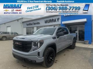 Up to any task, our 2024 GMC Sierra 1500 Elevation Crew Cab 4X4 is ready to rise up and take on your next challenge in Thunderstorm Gray! Powered by a 5.3 Liter V8 serving up 355hp to an 8 Speed Automatic transmission engineered for hard work. A high-capacity suspension and locking rear differential are onboard for extra capability, and this Four Wheel Drive truck returns approximately 11.8L/100km on the highway. A sophisticated monochrome exterior leads the way for Sierra style, complemented by LED lighting, fog lamps, body-color bumpers, 20-inch wheels, a MultiPro tailgate, and cargo-bed lighting. Prepare to be impressed with our Elevation cabin. Highlights include heated cloth front seats, 10-way power for the driver, a heated-wrapped steering wheel, dual-zone automatic climate control, remote start, and 12V/120V outlets. Our Sierra also helps meet your needs for smart technology with a 12.3-inch driver display, 13.4-inch touchscreen, Google Built-in, wireless Apple CarPlay®/Android Auto®, Bluetooth®, WiFi compatibility, and six-speaker audio. Safer days come into view with GMCs automatic braking, lane-keeping assistance, lane departure warning, forward collision warning, rearview camera, pedestrian detection, tire pressure monitoring, hill-start assist, and more. Crafted to exceed expectations, our Sierra 1500 Elevation is an excellent choice! Save this Page and Call for Availability. We Know You Will Enjoy Your Test Drive Towards Ownership!