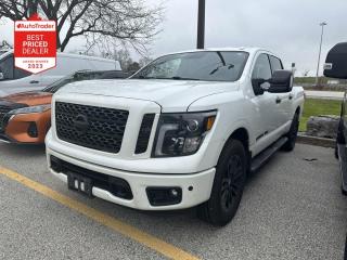 Safetied 2018 Nissan Titan SV Midnight edition is now available for sale at Kennedy Ford in Oakville, ON.Exterior: WhiteInterior: BlackPerks of purchasing this vehicle from Kennedy Ford include: non-commission sales representatives, market value pricing, CarFax report with every vehicle, 3 years of tire insurance (we will repair or replace the tire from damage caused by things such as nails/screws), our vehicles come with a safety certificate, in addition to the safety inspection we also complete a 52 point inspection, we use all Ford genuine parts when completing work on the vehicle - no cheap aftermarket parts! Our vehicles also come fully detailed upon delivery.   We offer financing for clients with all types of credit; our on-site financial services managers work closely with 11 different financial institutions to obtain our clients loan approvals.Want more information or to book a test drive? Submit an inquiry.   Google score of 4.6 stars! Experience our family-owned and operated atmosphere for yourself at our full-service Ford Dealership.   We are located at the corner of Dorval & Wyecroft Road in beautiful Oakville, ON, just south of the QEW.   280-South Service Road West Oakville, ON.SALES HOURS: Monday - Thursday : 9:00am - 7:00pm Friday: 9:00am - 6:00pm Saturday: 9:00am - 5:00pm Sunday: CLOSED Appointments are recommended to ensure we have the vehicle ready for when you arrive.   Submit an inquiry to book an appointment.