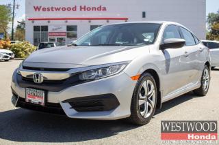 Silver 2018 Honda Civic 4D Sedan LX FWD CVT 2.0L I4 DOHC 16V i-VTECOne low hassle free pre negotiated price, Mechanical inspection performed by Honda factory trained mechanic, Cloth.Westwood Hondas Buy Smart Standard program includes a thorough safety inspection, detailed Car Proof report that shows the history of the car youre buying, 1 year road hazard, 2 months 5000 km powertrain warranty and 6 months tire, brakes, battery, and bulbs. We give you a complete professional detail, full tank of gas and our best low price first which is based on live market pricing to guarantee you tremendous value and a non-stressful, no-haggle experience. And youll get 3 free months of Sirius radio where equipped! Buy your car from home.Just click build your deal to start the process. It is easy 7 day Exchange. $588 admin fee. Westwood Honda DL #31286.Reviews:  * This generation of Civic attracted shoppers with Hondas reputation for safety and reliability, and many owners report that good looks, a thoughtful and handy interior, and plenty of feature content for the money helped seal the deal. Headlight performance is highly rated, as is a smooth and punchy performance from the turbocharged engine. Source: autoTRADER.ca