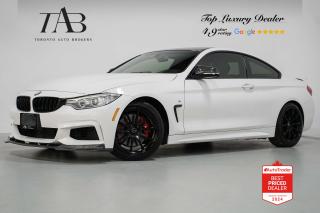 This Beautiful 2014 BMW 4 Series 435i xDrive is a local Ontario vehicle with a clean Carfax report. It is a luxury sports coupe that offers a blend of style, performance, and premium features. The M Sport package includes sport-tuned suspension and steering for enhanced handling and driving dynamics.

Key Features Includes:

- M Sport
- Carbon Fiber
- Navigation
- Bluetooth
- Sunroof
- Sirius XM Radio
- FM/AM
- BMW Assist
- Red Leather Interior
- Front Heated Seats
- Cruise Control
- Red Brake Calipers

NOW OFFERING 3 MONTH DEFERRED FINANCING PAYMENTS ON APPROVED CREDIT. 

Looking for a top-rated pre-owned luxury car dealership in the GTA? Look no further than Toronto Auto Brokers (TAB)! Were proud to have won multiple awards, including the 2024 AutoTrader Best Priced Dealer, 2024 CBRB Dealer Award, the Canadian Choice Award 2024, the 2024 BNS Award, the 2024 Three Best Rated Dealer Award, and many more!

With 30 years of experience serving the Greater Toronto Area, TAB is a respected and trusted name in the pre-owned luxury car industry. Our 30,000 sq.Ft indoor showroom is home to a wide range of luxury vehicles from top brands like BMW, Mercedes-Benz, Audi, Porsche, Land Rover, Jaguar, Aston Martin, Bentley, Maserati, and more. And we dont just serve the GTA, were proud to offer our services to all cities in Canada, including Vancouver, Montreal, Calgary, Edmonton, Winnipeg, Saskatchewan, Halifax, and more.

At TAB, were committed to providing a no-pressure environment and honest work ethics. As a family-owned and operated business, we treat every customer like family and ensure that every interaction is a positive one. Come experience the TAB Lifestyle at its truest form, luxury car buying has never been more enjoyable and exciting!

We offer a variety of services to make your purchase experience as easy and stress-free as possible. From competitive and simple financing and leasing options to extended warranties, aftermarket services, and full history reports on every vehicle, we have everything you need to make an informed decision. We welcome every trade, even if youre just looking to sell your car without buying, and when it comes to financing or leasing, we offer same day approvals, with access to over 50 lenders, including all of the banks in Canada. Feel free to check out your own Equifax credit score without affecting your credit score, simply click on the Equifax tab above and see if you qualify.

So if youre looking for a luxury pre-owned car dealership in Toronto, look no further than TAB! We proudly serve the GTA, including Toronto, Etobicoke, Woodbridge, North York, York Region, Vaughan, Thornhill, Richmond Hill, Mississauga, Scarborough, Markham, Oshawa, Peteborough, Hamilton, Newmarket, Orangeville, Aurora, Brantford, Barrie, Kitchener, Niagara Falls, Oakville, Cambridge, Kitchener, Waterloo, Guelph, London, Windsor, Orillia, Pickering, Ajax, Whitby, Durham, Cobourg, Belleville, Kingston, Ottawa, Montreal, Vancouver, Winnipeg, Calgary, Edmonton, Regina, Halifax, and more.

Call us today or visit our website to learn more about our inventory and services. And remember, all prices exclude applicable taxes and licensing, and vehicles can be certified at an additional cost of $799.