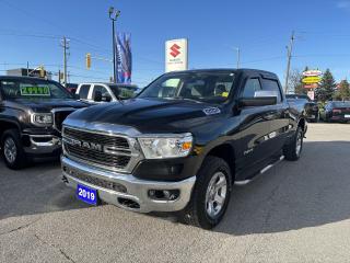 The 2019 RAM 1500 Big Horn 4x4 Crew Cab 64 is a powerful and reliable truck that is sure to impress. With its spacious crew cab and 64 bed, it offers ample room for both passengers and cargo. The backup camera provides added convenience and safety while the Bluetooth connectivity allows for seamless communication on the go. This truck is the perfect combination of strength and technology, making it a top choice for any adventure or work task. Its sleek design and smooth handling make it a joy to drive, while its advanced features ensure a comfortable and efficient ride. Dont miss out on the opportunity to own this exceptional vehicle. Upgrade your driving experience and conquer the road with the 2019 RAM 1500 Big Horn 4x4 Crew Cab 64.

G. D. Coates - The Original Used Car Superstore!
 
  Our Financing: We have financing for everyone regardless of your history. We have been helping people rebuild their credit since 1973 and can get you approvals other dealers cant. Our credit specialists will work closely with you to get you the approval and vehicle that is right for you. Come see for yourself why were known as The Home of The Credit Rebuilders!
 
  Our Warranty: G. D. Coates Used Car Superstore offers fully insured warranty plans catered to each customers individual needs. Terms are available from 3 months to 7 years and because our customers come from all over, the coverage is valid anywhere in North America.
 
  Parts & Service: We have a large eleven bay service department that services most makes and models. Our service department also includes a cleanup department for complete detailing and free shuttle service. We service what we sell! We sell and install all makes of new and used tires. Summer, winter, performance, all-season, all-terrain and more! Dress up your new car, truck, minivan or SUV before you take delivery! We carry accessories for all makes and models from hundreds of suppliers. Trailer hitches, tonneau covers, step bars, bug guards, vent visors, chrome trim, LED light kits, performance chips, leveling kits, and more! We also carry aftermarket aluminum rims for most makes and models.
 
  Our Story: Family owned and operated since 1973, we have earned a reputation for the best selection, the best reconditioned vehicles, the best financing options and the best customer service! We are a full service dealership with a massive inventory of used cars, trucks, minivans and SUVs. Chrysler, Dodge, Jeep, Ford, Lincoln, Chevrolet, GMC, Buick, Pontiac, Saturn, Cadillac, Honda, Toyota, Kia, Hyundai, Subaru, Suzuki, Volkswagen - Weve Got Em! Come see for yourself why G. D. Coates Used Car Superstore was voted Barries Best Used Car Dealership!