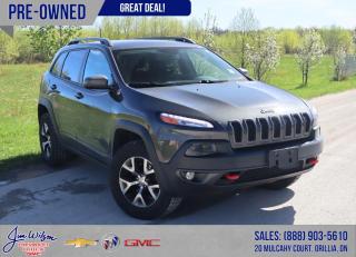 Recent Arrival!


Odometer is 43064 kilometers below market average!

Granite Crystal Metallic Clearcoat 2016 Jeep Cherokee Trailhawk 4D Sport Utility 4WD
9-Speed Automatic Pentastar 3.2L V6 VVT


Did this vehicle catch your eye? Book your VIP test drive with one of our Sales and Leasing Consultants to come see it in person.

Remember no hidden fees or surprises at Jim Wilson Chevrolet. We advertise all in pricing meaning all you pay above the price is tax and cost of licensing.