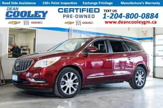 3.6L V6 engine, 6-speed automatic transmission, third-row seating for 7 passengers, heated and cooled seats, remote start, backup camera, navigation, Bluetooth connectivity, power liftgate, cross traffic alert, cruise control, heated steering wheelMeet Bella, the Certified Pre-Owned 2017 Buick Enclave, now available at Dean Cooley GM. Bella is a stylish and spacious SUV, meticulously maintained and ready for new adventures.*Dean Cooleys Comprehensive Service*Our expert service team has ensured that Bella meets the highest standards of quality and reliability. Services performed include a Manitoba Safety Inspection, where she passed with flying colors to ensure compliance with all provincial safety regulations, and a Certified Pre-Owned Inspection, confirming her exceptional quality. Additionally, weve completed an oil and filter change, installed new cabin and engine air filters, and conducted a professional detail with shampoo, making her look and feel like new.*Bellas Standout Features*Bella is packed with premium features designed for comfort, convenience, and safety. Enjoy the power and smooth driving experience provided by her 3.6L V6 engine paired with a 6-speed automatic transmission. With third-row seating for up to seven passengers, Bella offers ample space, making her perfect for families or group travel.For added comfort, Bella comes equipped with heated and cooled seats, a heated steering wheel, and remote start. Stay connected and entertained with her Bluetooth connectivity, navigation system, and a backup camera for enhanced safety and ease of parking. Her power liftgate adds convenience, while the cross-traffic alert and cruise control ensure a safe and relaxed drive.Bella offers a harmonious blend of performance, luxury, and practicality. With her advanced safety features and spacious interior, shes an ideal choice for families, professionals, and anyone seeking a reliable, high-quality SUV. Visit Dean Cooley GM to see Bella for yourself and take the next steps toward making her yours.Why buy a Certified Pre-Owned vehicle at Dean Cooley GM? The answer is simple -- we prioritize your peace of mind. With over two decades of serving the Parkland area, we understand the significance of a high-quality refurbishment process. Thats why we ensure all our pre-owned vehicles undergo a rigorous 150+ point inspection process, surpassing Manitoba Safety requirements. Conducted by our certified technicians, this thorough examination guarantees an exceptional condition inside and out. And when you choose a Certified Pre-Owned vehicle, you gain added benefits including a minimum 3-month or 5,000KM Used Vehicle Limited Warranty, as well as perks like our Exchange Privilege and 24-hour Roadside Assistance for a hassle-free driving experience. Rest assured, our in-house financial experts are committed to simplifying the financing process for any pre-owned vehicle you choose, ensuring personalized solutions tailored to your needs. Visit us today at 1600 Main Street South in Dauphin, where your satisfaction is our top priority. Dealer permit #1693