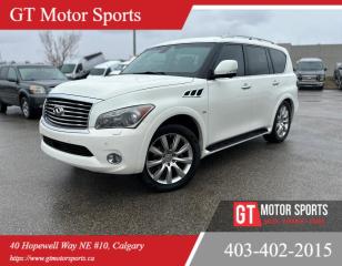 Used 2014 Infiniti QX80 8 PASSENGER | NAV | BACKUP CAM | LEATHER | $0 DOWN for sale in Calgary, AB
