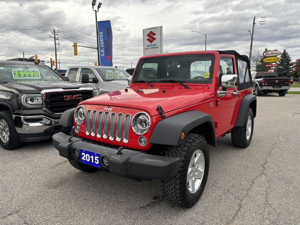 Used 2015 Jeep Wrangler Sport 4x4 ~3.6L ~6-Speed Manual ~Fog Lamps ~Alloys for Sale in Barrie, Ontario