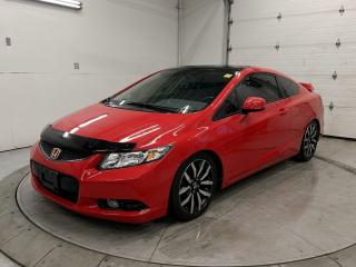Stunning Rallye Red EX-L Coupe w/ sunroof, leather, navigation, heated seats, backup camera, 17-inch alloys, premium audio system w/ subwoofer, automatic headlights, Bluetooth, leather-wrapped steering wheel, air conditioning, cruise control, fog lights and more! This vehicle just landed and is awaiting a full detail and photo shoot. Contact us and book your road test today!