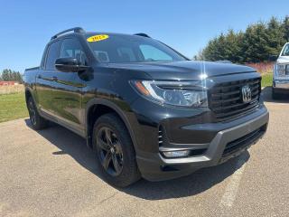 <span>The Honda Ridgeline is the pickup truck that just makes sense, and it makes sense in an especially big way in this top-spec 2023 Black Edition. At its core, the 2022 Ridgeline is an enormously versatile truck: 5,000 pounds of towing capacity, a 1,485-pound payload capacity, a tailgate that opens two different ways, and a gigantic in-bed trunk.</span>




<span>The updated 2023 Ridgeline benefits from revamped second-gen styling and improved infotainment. As a Black Edition, extras include unique leather upholstery along with red ambient lighting. There are also 18-inch black alloys, black door handles, and a black chrome grille. Equipment in the top-of-the-line Ridgeline is extensive, including heated seats (front <em>and </em>rear) plus ventilated front seats, truck-bed audio, rain-sensing wipers, memory settings for the drivers power functions, navigation, blind spot monitoring, auto high beams, 8-speaker 540-watt audio, and an in-bed power outlet.</span>




<span>Theres also an acoustic windshield, heated steering wheel, integrated remote start, sunroof, power sliding rear window, tri-zone automatic climate control, 10-way power drivers seat, and Apple CarPlay/Android Auto. Theres also a full suite of Honda Sensing tech: adaptive cruise, lane keeping assist, forward collision warning, etc.</span>




<span style=font-weight: 400;>Thank you for your interest in this vehicle. Its located at Centennial Honda, 610 South Drive, Summerside, PEI. We look forward to hearing from you; call us toll-free at 1-902-436-9158.</span>
