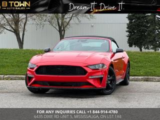 <meta charset=utf-8 />
<span>2022 FORD MUSTANG ECOBOOST PREMIUM CONVERTIBLE</span>

<span>This Mustang comes with Digital cluster, Heated Seats, Leather Seats, Cooling Seats, Apple Carplay, Bluetooth, Ambient Lights. It has </span><strong>2.3-liter v4 engine</strong><span> which produces 310 hp and 320 lb-ft of torque. It comes with 10- speed automatic gearbox. It takes just <strong>5.1 seconds</strong> to reach 60 mph. </span>

HST and licensing will be extra

* $999 Financing fee conditions may apply*



Financing Available at as low as 7.69% O.A.C



We approve everyone-good bad credit, newcomers, students.



Previously declined by bank ? No problem !!



Let the experienced professionals handle your credit application.

<meta charset=utf-8 />
Apply for pre-approval today !!



At B TOWN AUTO SALES we are not only Concerned about selling great used Vehicles at the most competitive prices at our new location 6435 DIXIE RD unit 5, MISSISSAUGA, ON L5T 1X4. We also believe in the importance of establishing a lifelong relationship with our clients which starts from the moment you walk-in to the dealership. We,re here for you every step of the way and aims to provide the most prominent, friendly and timely service with each experience you have with us. You can think of us as being like ‘YOUR FAMILY IN THE BUSINESS’ where you can always count on us to provide you with the best automotive care.
