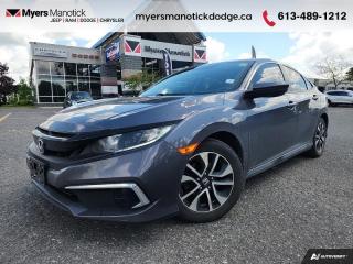 <b>Sunroof,  Remote Start,  Heated Seats,  Apple CarPlay,  Android Auto!<br> <br></b><br>   Compare at $25008 - Our Price is just $24280! <br> <br>   The sporty design is perfectly complemented by its powerful, yet efficient engine, while its striking interior is designed with both comfort and safety in mind. This  2019 Honda Civic Sedan is for sale today in Manotick. <br> <br>With harmonious power, excellent handling capability, plus its engaging driving dynamic, this 2019 Honda Civic is a highly compelling choice in the eco-friendly compact car segment. Regardless of your style preference or driving habits, this impressive Honda Civic will perfectly suit your wants and needs. The Civic offers the right amount of cargo space, an aggressive exterior design with sporty and sleek body lines, plus a comfortable and ergonomic interior layout that works well with all family sizes. This Civic easily makes a bold statement without saying a word! This  sedan has 75,575 kms. Its  modern steel metallic in colour  . It has an automatic transmission and is powered by a  158HP 2.0L 4 Cylinder Engine. <br> <br> Our Civic Sedans trim level is EX CVT. This EX Civic adds a power moonroof, proximity key, aluminum wheels, blind spot display, and remote start to the LX features like collision mitigation with forward collision warning, lane keep assist with road departure mitigation, adaptive cruise control, straight driving assist for slopes, and automatic highbeams you normally only expect with a higher price. The interior is as comfy and advanced as you need with heated front seats, remote start, Apple CarPlay, Android Auto, Bluetooth, Siri EyesFree, WiFi tethering, steering wheel with cruise and audio controls, multi-angle rearview camera, 7 inch driver information display, and automatic climate control. The exterior has some great style with a refreshed grille, independent suspension, heated power side mirrors, and LED taillamps. This vehicle has been upgraded with the following features: Sunroof,  Remote Start,  Heated Seats,  Apple Carplay,  Android Auto,  Lane Keep Assist,  Collision Mitigation. <br> <br>To apply right now for financing use this link : <a href=https://CreditOnline.dealertrack.ca/Web/Default.aspx?Token=3206df1a-492e-4453-9f18-918b5245c510&Lang=en target=_blank>https://CreditOnline.dealertrack.ca/Web/Default.aspx?Token=3206df1a-492e-4453-9f18-918b5245c510&Lang=en</a><br><br> <br/><br> Buy this vehicle now for the lowest weekly payment of <b>$92.78</b> with $0 down for 84 months @ 9.99% APR O.A.C. ( Plus applicable taxes -  and licensing fees   ).  See dealer for details. <br> <br>If youre looking for a Dodge, Ram, Jeep, and Chrysler dealership in Ottawa that always goes above and beyond for you, visit Myers Manotick Dodge today! Were more than just great cars. We provide the kind of world-class Dodge service experience near Kanata that will make you a Myers customer for life. And with fabulous perks like extended service hours, our 30-day tire price guarantee, the Myers No Charge Engine/Transmission for Life program, and complimentary shuttle service, its no wonder were a top choice for drivers everywhere. Get more with Myers! <br>*LIFETIME ENGINE TRANSMISSION WARRANTY NOT AVAILABLE ON VEHICLES WITH KMS EXCEEDING 140,000KM, VEHICLES 8 YEARS & OLDER, OR HIGHLINE BRAND VEHICLE(eg. BMW, INFINITI. CADILLAC, LEXUS...)<br> Come by and check out our fleet of 30+ used cars and trucks and 90+ new cars and trucks for sale in Manotick.  o~o