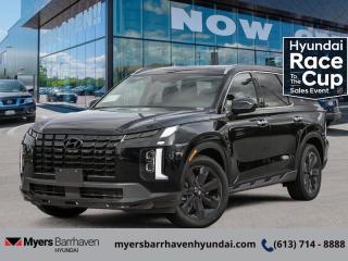 <b>Cooled Seats,  Sunroof,  Leather Seats,  Premium Audio,  Power Liftgate!</b><br> <br> <br> <br>  Hyundais entry to the 3-seater SUV segment is a huge shakeup, as this Palisade is an extremely compelling contender. <br> <br>Big enough for your busy and active family, this Hyundai Palisade returns for 2024, and is good as ever. With a features list that would fit in with the luxury SUV segment attached to a family friendly interior, this Palisade was made to take the SUV segment by storm. For the next classic SUV people are sure to talk about for years, look no further than this Hyundai Palisade. <br> <br> This abyss black SUV  has an automatic transmission and is powered by a  291HP 3.8L V6 Cylinder Engine.<br> <br> Our Palisades trim level is Urban. With luxury features like heated and cooled leather seats below a beautiful sunroof, this Palisade Luxury proves family friendly does not have to be boring for adults. This trim also adds navigation, a 12 speaker Harman Kardon premium audio system, a power liftgate, remote start, and a 360 degree parking camera. This amazing SUV keeps you connected on the go with touchscreen infotainment including wireless Android Auto, Apple CarPlay, wi-fi, and a Bluetooth hands free phone system. A heated steering wheel, memory settings, proximity keyless entry, and automatic high beams provide amazing luxury and convenience. This family friendly SUV helps keep you and your passengers safe with lane keep assist, forward collision avoidance, distance pacing cruise with stop and go, parking distance warning, blind spot assistance, and driver attention monitoring. This vehicle has been upgraded with the following features: Cooled Seats,  Sunroof,  Leather Seats,  Premium Audio,  Power Liftgate,  Remote Start,  Memory Seats. <br><br> <br/> See dealer for details. <br> <br><br> Come by and check out our fleet of 30+ used cars and trucks and 80+ new cars and trucks for sale in Ottawa.  o~o
