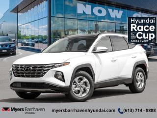 <b>Sunroof,  Navigation,  Leatherette Seats,  Heated Seats,  Apple CarPlay!</b><br> <br> <br> <br>  This Hyundai Tucson questions every detail with a relentless effort to improve your driving experience. <br> <br>This 2024 Hyundai Tucson was made with eye for detail. From subtle surprises to bold design features, every part of this 2024 Hyundai Tucson is a treat. Stepping into the interior feels like a step right into the future with breathtaking technology and luxury that will make your smartphone jealous. Add on an intelligently capable chassis and drivetrain and you have the SUV of the future, ready for you today.<br> <br> This crystal white tricoat SUV  has an automatic transmission and is powered by a  187HP 2.5L 4 Cylinder Engine.<br> <br> Our Tucsons trim level is Trend. Step up to this Tucson with the Trend Package and be treated to leatherette-trimmed heated front seats, an express open/close glass sunroof, a heated leather-wrapped steering wheel, proximity keyless entry with push button start, remote engine start, and a 10.25-inch infotainment screen now with voice-activated navigation, and bundled with Apple CarPlay and Android Auto, with a 6-speaker audio system. Occupant safety is assured, thanks to adaptive cruise control, blind spot detection, lane keep assist with lane departure warning, forward collision avoidance with pedestrian and cyclist detection, and a rear view camera. Additional features include dual-zone climate control, LED headlights with automatic high beams, towing equipment with trailer sway control, and even more. This vehicle has been upgraded with the following features: Sunroof,  Navigation,  Leatherette Seats,  Heated Seats,  Apple Carplay,  Android Auto,  Heated Steering Wheel. <br><br> <br/> See dealer for details. <br> <br><br> Come by and check out our fleet of 30+ used cars and trucks and 90+ new cars and trucks for sale in Ottawa.  o~o