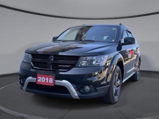 <b>Leather Seats,  Bluetooth,  SiriusXM,  Aluminum Wheels,  Steering Wheel Audio Control!</b><br> <br>    Practicality is the name of the game when creating a family transporter, and this Dodge Journey has it in spades. This  2018 Dodge Journey is fresh on our lot in Sudbury. <br> <br>Theres no better crossover to take you on an adventure than this Dodge Journey. Its the ultimate combination of form and function, a rare blend of versatility, performance, and comfort. With loads of technology, theres entertainment for everyone. Its time to go - your Journey awaits. This  SUV has 70,816 kms. Its  black in colour  . It has an automatic transmission and is powered by a  3.6L V6 24V MPFI DOHC engine.  It may have some remaining factory warranty, please check with dealer for details. <br> <br> Our Journeys trim level is Crossroad. Upgrade to the Crossroad trim if you want a family-friendly crossover with a little attitude. It comes with an aggressive appearance package including black aluminum wheels, liquid graphite interior accents, dual-zone automatic climate control, an 8.4-inch touchscreen radio with Bluetooth and SiriusXM, steering wheel audio and cruise control, leather seats with sport mesh inserts, a Flip n Stow fold-flat front-passenger seat with in-seat storage, and much more. This vehicle has been upgraded with the following features: Leather Seats,  Bluetooth,  Siriusxm,  Aluminum Wheels,  Steering Wheel Audio Control. <br> To view the original window sticker for this vehicle view this <a href=http://www.chrysler.com/hostd/windowsticker/getWindowStickerPdf.do?vin=3C4PDDGG5JT476777 target=_blank>http://www.chrysler.com/hostd/windowsticker/getWindowStickerPdf.do?vin=3C4PDDGG5JT476777</a>. <br/><br> <br>To apply right now for financing use this link : <a href=https://www.palladinohonda.com/finance/finance-application target=_blank>https://www.palladinohonda.com/finance/finance-application</a><br><br> <br/><br>Palladino Honda is your ultimate resource for all things Honda, especially for drivers in and around Sturgeon Falls, Elliot Lake, Espanola, Alban, and Little Current. Our dealership boasts a vast selection of high-class, top-quality Honda models, as well as expert financing advice and impeccable automotive service. These factors arent what set us apart from other dealerships, though. Rather, our uncompromising customer service and professionalism make every experience unforgettable, and keeps drivers coming back. The advertised price is for financing purchases only. All cash purchases will be subject to an additional surcharge of $2,501.00. This advertised price also does not include taxes and licensing fees.<br> Come by and check out our fleet of 100+ used cars and trucks and 50+ new cars and trucks for sale in Sudbury.  o~o