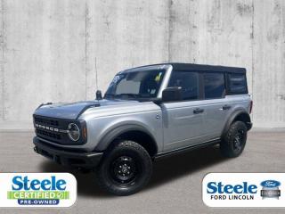 Iconic Silver Metallic2021 Ford Bronco Black Diamond4WD 7-Speed Manual I4VALUE MARKET PRICING!!.ALL CREDIT APPLICATIONS ACCEPTED! ESTABLISH OR REBUILD YOUR CREDIT HERE. APPLY AT https://steeleadvantagefinancing.com/6198 We know that you have high expectations in your car search in Halifax. So if youre in the market for a pre-owned vehicle that undergoes our exclusive inspection protocol, stop by Steele Ford Lincoln. Were confident we have the right vehicle for you. Here at Steele Ford Lincoln, we enjoy the challenge of meeting and exceeding customer expectations in all things automotive.