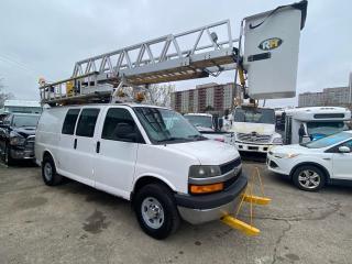 2010 Chevrolet Express Cargo Van RWD 3500 135 Bucket Van - $38,500 Year: 2010 Odometer: 248,000 KM Transmission: Automatic Engine: 8 Cylinder, 4.8 L, Flex Fuel Capability Drivetrain: RWD Body Style: Van Doors: 3 Colors: Exterior - White, Interior - Gray Passengers: 2 Features: Air Conditioning Interior Shelving 50 ft Working Height, RHL 37 Bucket (37 ft working height from platform) Certified Excellent Condition Financing and Warranty Available This 2010 Chevrolet Express Cargo Van, previously owned by Bell Canada, is equipped with a 50 ft working height bucket, making it perfect for elevated tasks. Powered by a reliable 8-cylinder, 4.8 L engine with flex fuel capability, the van is both capable and efficient. It offers air conditioning and organized interior shelving for tool storage, enhancing workday productivity. With financing and warranty options available, this van is a secure investment for professionals looking to expand their capabilities. Contact Information: Name: Abraham Phone: 416-428-7411 Business Name: A and A Truck Sale Address: 916 Caledonia Rd, Toronto Interested parties are encouraged to contact Abraham at A and A Truck Sale for more details or to arrange a viewing.