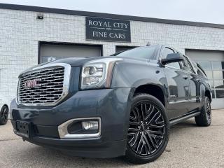 CLEAN CARFAX, WINTER AND SUMMER WHEELS AND TIRES, DVD, REMOTE START, NAV, APPLE CARPLAY, WIRELESS CHARGERING, and much more! Introducing the 2019 GMC Yukon Denali, a premium SUV that embodies luxury, performance, and versatility. This exceptional Yukon Denali, now available at our dealership, offers a blend of comfort, capability, and cutting-edge technology. The 2019 GMC Yukon Denali is powered by a potent V8 engine, delivering robust performance and towing capability. Its advanced suspension system ensures a smooth and controlled ride, whether navigating city streets or tackling off-road terrain. Dressed in the distinguished styling of the Denali trim, the Yukon exudes sophistication and refinement. Its bold grille, chrome accents, and premium finishes reflect GMCs commitment to luxury and craftsmanship. Step inside the spacious and well-appointed cabin, and youll find a range of luxurious amenities and convenience features. From the premium leather upholstery to the advanced infotainment system, every detail is designed to elevate your driving experience. Dont miss the opportunity to own the 2019 GMC Yukon Denali. Visit our dealership today to explore its features and experience firsthand the luxury and performance that GMC is renowned for. This Yukon Denali is ready to exceed your expectations of what an SUV can be.