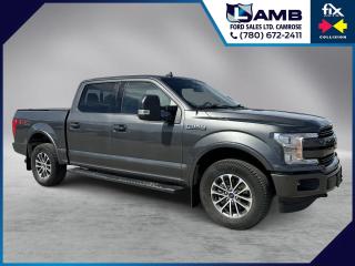 THE PRICE YOU SEE, PLUS GST, GUARANTEED!3.5 LITER, LARIAT 502A PKG, TWIN PANEL MOONROOF, FX4 OFF-ROAD PKG, HEATED STEERING WHEEL, FORD PASS CONNECT.     The 2019 Ford F-150 Lariat with the 3.5-liter engine and the 502A package is a highly equipped and luxurious trim level of the popular F-150 lineup. The 2019 Ford F-150 Lariat comes with a powerful 3.5-liter EcoBoost V6 engine that produces 375 horsepower and 470 lb-ft of torque. This engine is known for its strong performance and towing capabilities, making it a popular choice among truck enthusiasts. The 502A package enhances the comfort and convenience of the F-150 Lariat with features like leather-trimmed heated and ventilated front seats, a heated steering wheel, dual-zone automatic climate control, and ambient lighting. The 502A package includes advanced technology features such as a Bang & Olufsen premium sound system, a voice-activated navigation system, a reverse sensing system, and a universal garage door opener.Do you want to know more about this vehicle, CALL, CLICK OR COME ON IN!*AMVIC Licensed Dealer; CarProof and Full Mechanical Inspection Included.