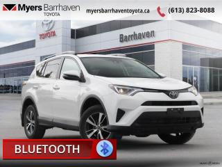 <b>Heated Seats,  Rear View Camera,  Bluetooth,  Aluminum Wheels,  Adaptive Cruise Control!</b><br> <br>  Compare at $21734 - Our Live Market Price is just $20898! <br> <br>   The 2018 Toyota RAV4 has proven to be the leader among compact SUVs with its excellent cabin features and refined, strong off road characteristics. This  2018 Toyota RAV4 is fresh on our lot in Ottawa. <br> <br>A well rounded interior package and a proven formula for off road and on road capabilities, the 2018 Toyota RAV4 is setting benchmarks in the compact SUV segment. Numerous optional extras have been made as standard and the safety features are some of the most advanced to date. This 2018 Toyota RAV4 is simply a well built quality SUV that religiously follows Toyotas reliability reputation.This  SUV has 130,545 kms. Its  white in colour  . It has an automatic transmission and is powered by a  176HP 2.5L 4 Cylinder Engine.  <br> <br> Our RAV4s trim level is LE. This stylish 2018 Toyota RAV4 brings a whole lot to the table with standard features such as aluminum wheels, roof rack rails, 6 speaker stereo with a 6.1 inch display, Bluetooth and USB integration, heated front seats, power windows front and rear, distance pacing cruise control, air conditioning, back up camera, forward collision warning, lane keeping assist and lane departure warning. This vehicle has been upgraded with the following features: Heated Seats,  Rear View Camera,  Bluetooth,  Aluminum Wheels,  Adaptive Cruise Control,  Remote Keyless Entry,  Cruise Control. <br> <br>To apply right now for financing use this link : <a href=https://www.myersbarrhaventoyota.ca/quick-approval/ target=_blank>https://www.myersbarrhaventoyota.ca/quick-approval/</a><br><br> <br/><br> Buy this vehicle now for the lowest bi-weekly payment of <b>$159.83</b> with $0 down for 84 months @ 9.99% APR O.A.C. ( Plus applicable taxes -  Plus applicable fees   ).  See dealer for details. <br> <br>At Myers Barrhaven Toyota we pride ourselves in offering highly desirable pre-owned vehicles. We truly hand pick all our vehicles to offer only the best vehicles to our customers. No two used cars are alike, this is why we have our trained Toyota technicians highly scrutinize all our trade ins and purchases to ensure we can put the Myers seal of approval. Every year we evaluate 1000s of vehicles and only 10-15% meet the Myers Barrhaven Toyota standards. At the end of the day we have mutual interest in selling only the best as we back all our pre-owned vehicles with the Myers *LIFETIME ENGINE TRANSMISSION warranty. Thats right *LIFETIME ENGINE TRANSMISSION warranty, were in this together! If we dont have what youre looking for not to worry, our experienced buyer can help you find the car of your dreams! Ever heard of getting top dollar for your trade but not really sure if you were? Here we leave nothing to chance, every trade-in we appraise goes up onto a live online auction and we get buyers coast to coast and in the USA trying to bid for your trade. This means we simultaneously expose your car to 1000s of buyers to get you top trade in value. <br>We service all makes and models in our new state of the art facility where you can enjoy the convenience of our onsite restaurant, service loaners, shuttle van, free Wi-Fi, Enterprise Rent-A-Car, on-site tire storage and complementary drink. Come see why many Toyota owners are making the switch to Myers Barrhaven Toyota. <br>*LIFETIME ENGINE TRANSMISSION WARRANTY NOT AVAILABLE ON VEHICLES WITH KMS EXCEEDING 140,000KM, VEHICLES 8 YEARS & OLDER, OR HIGHLINE BRAND VEHICLE(eg. BMW, INFINITI. CADILLAC, LEXUS...) o~o