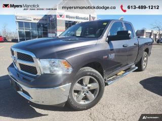 <b>Aluminum Wheels,  Fog Lamps,  Rear Camera,  Cruise Control,  Air Conditioning!</b><br> <br>  Compare at $30890 - Our Price is just $29990! <br> <br>   Few vehicles have such broad appeal as a full-size pickup and the Ram 1500 Classic is no exception, says Car and Driver. This  2019 Ram 1500 Classic is for sale today in Manotick. <br> <br>The reasons why this Ram 1500 Classic stands above its well-respected competition are evident: uncompromising capability, proven commitment to safety and security, and state-of-the-art technology. From its muscular exterior to the well-trimmed interior, this 2019 Ram 1500 Classic is more than just a workhorse. Get the job done in comfort and style while getting a great value with this amazing full size truck. This  Quad Cab 4X4 pickup  has 97,470 kms. Its  granite crystal metallic in colour  . It has an automatic transmission and is powered by a  395HP 5.7L 8 Cylinder Engine. <br> <br> Our 1500 Classics trim level is Express. Upgrading to this 1500 Classic Express is a great choice as this hard working truck comes loaded with stylish aluminum wheels, body colored bumpers, front fog lights, heavy-duty shock absorbers, electronic stability control and trailer sway control. Additional features include ParkView rear back-up camera, cruise control, air conditioning, an infotainment hub with SiriusXM, radio 3.0 and a USB port, automatic headlights, power windows, power doors, and more. This vehicle has been upgraded with the following features: Aluminum Wheels,  Fog Lamps,  Rear Camera,  Cruise Control,  Air Conditioning,  Power Windows,  Power Doors. <br> To view the original window sticker for this vehicle view this <a href=http://www.chrysler.com/hostd/windowsticker/getWindowStickerPdf.do?vin=1C6RR7FT3KS641889 target=_blank>http://www.chrysler.com/hostd/windowsticker/getWindowStickerPdf.do?vin=1C6RR7FT3KS641889</a>. <br/><br> <br>To apply right now for financing use this link : <a href=https://CreditOnline.dealertrack.ca/Web/Default.aspx?Token=3206df1a-492e-4453-9f18-918b5245c510&Lang=en target=_blank>https://CreditOnline.dealertrack.ca/Web/Default.aspx?Token=3206df1a-492e-4453-9f18-918b5245c510&Lang=en</a><br><br> <br/><br> Buy this vehicle now for the lowest weekly payment of <b>$114.60</b> with $0 down for 84 months @ 9.99% APR O.A.C. ( Plus applicable taxes -  and licensing fees   ).  See dealer for details. <br> <br>If youre looking for a Dodge, Ram, Jeep, and Chrysler dealership in Ottawa that always goes above and beyond for you, visit Myers Manotick Dodge today! Were more than just great cars. We provide the kind of world-class Dodge service experience near Kanata that will make you a Myers customer for life. And with fabulous perks like extended service hours, our 30-day tire price guarantee, the Myers No Charge Engine/Transmission for Life program, and complimentary shuttle service, its no wonder were a top choice for drivers everywhere. Get more with Myers! <br>*LIFETIME ENGINE TRANSMISSION WARRANTY NOT AVAILABLE ON VEHICLES WITH KMS EXCEEDING 140,000KM, VEHICLES 8 YEARS & OLDER, OR HIGHLINE BRAND VEHICLE(eg. BMW, INFINITI. CADILLAC, LEXUS...)<br> Come by and check out our fleet of 40+ used cars and trucks and 100+ new cars and trucks for sale in Manotick.  o~o