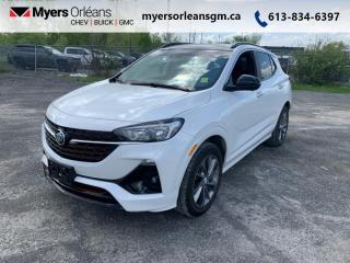 <b>Hands Free Liftgate,  Synthetic Leather,  Chrome Exterior Accent,  Alloy Wheels,  Android Auto!</b><br> <br>    With a new design, this all new 2021 Buick EncoreGX is bound to be timeless. This  2021 Buick Encore GX is fresh on our lot in Orleans. <br> <br>With a fresh new look, a imrpessive drivetrain, and a good list of new standard features, this all new 2021 Buick Encore GX is more than just a compact SUV. The exterior styling is fresh and unique, while remaining classy and refined with awesome chrome accents, mouldings, and trim. The drivetrain provides a more engaging driving experience, while managing to be more fuel efficient. Lastly, the new features make this Buick Encore GX feel like a car youd expect in 2021, complete with all the connectivity you could imagine.This  SUV has 45,918 kms. Its  nice in colour  . It has an automatic transmission and is powered by a  155HP 1.3L 3 Cylinder Engine.  This unit has some remaining factory warranty for added peace of mind. <br> <br> Our Encore GXs trim level is Select. This Encore GX Select comes with a bigger motor, all wheel drive, leatherette seat trim, 4G WiFi, active noise control for a quiet ride, and keyless open and start so you can ride in modern comfort while amazing tech like the Buick Infotainment System with Apple CarPlay, Android Auto, Bluetooth, 8 inch touchscreen, and SiriusXM keep you entertained. Other amazing features include a hands free liftgate, leather wrapped multifunction steering wheel, driver information centre, aluminum wheels, heated power side mirrors with turn signals, chrome strips on door handles, and accent color front and rear fascia. This vehicle has been upgraded with the following features: Hands Free Liftgate,  Synthetic Leather,  Chrome Exterior Accent,  Alloy Wheels,  Android Auto,  Apple Carplay,  Leather Steering Wheel. <br> <br>To apply right now for financing use this link : <a href=https://www.myersorleansgm.ca/FinancePreQualForm target=_blank>https://www.myersorleansgm.ca/FinancePreQualForm</a><br><br> <br/><br> Buy this vehicle now for the lowest bi-weekly payment of <b>$196.84</b> with $0 down for 84 months @ 9.99% APR O.A.C. ( Plus applicable taxes -  Plus applicable fees   ).  See dealer for details. <br> <br>*MYERS LIFETIME ENGINE AND TRANSMISSION COVERAGE CERTIFICATE NOT AVAILABLE ON VEHICLES WITH KMS EXCEEDING 140,000KM, VEHICLES 8 YEARS & OLDER, OR HIGHLINE BRAND VEHICLE(eg. BMW, INFINITI. CADILLAC, LEXUS...)<br> Come by and check out our fleet of 30+ used cars and trucks and 180+ new cars and trucks for sale in Orleans.  o~o