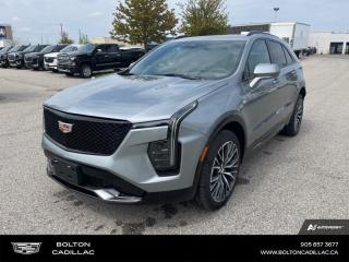 <b>Sunroof, Leather Seats, Technology Package, Power Liftgate, 20 Alloys Wheels!</b><br> <br> <br> <br>Luxury Tax is not included in the MSRP of all applicable vehicles.<br> <br>  With this XT4, you dont have to splurge in excess to experience quintessential Cadillac luxury. <br> <br>In the perpetually competitive luxury crossover SUV segment, this Cadillac XT4 will appeal to buyers who value a stylish design, a spacious interior, and a traditionally upright SUV-like driving position. The cabin has a modern appearance with plenty of standard and optional technology and infotainment features. With superb handling and economy on the road, this XT4 remains a practical and stylish option in this popular vehicle segment.<br> <br> This argent silver metallic  SUV  has an automatic transmission and is powered by a  235HP 2.0L 4 Cylinder Engine.<br> <br> Our XT4s trim level is Sport. Upgrading to this XT4 Sport adds rewards you with leather seating upholstery, a power liftgate for rear cargo access, and cruise control. This trim is also decked with great standard features such as heated front and rear seats, a heated steering wheel, an immersive 33-inch screen with wireless Apple CarPlay and Android Auto, active noise cancellation, wi-fi hotspot capability, dual-zone climate control, and adaptive remote start. Safety features include lane keeping assist with lane departure warning, blind zone steering assist, HD rear vision camera, and rear park assist. This vehicle has been upgraded with the following features: Sunroof, Leather Seats, Technology Package, Power Liftgate, 20 Alloys Wheels. <br><br> <br>To apply right now for financing use this link : <a href=http://www.boltongm.ca/?https://CreditOnline.dealertrack.ca/Web/Default.aspx?Token=44d8010f-7908-4762-ad47-0d0b7de44fa8&Lang=en target=_blank>http://www.boltongm.ca/?https://CreditOnline.dealertrack.ca/Web/Default.aspx?Token=44d8010f-7908-4762-ad47-0d0b7de44fa8&Lang=en</a><br><br> <br/>    3.99% financing for 84 months.  Incentives expire 2024-05-31.  See dealer for details. <br> <br>At Bolton Motor Products, we offer new and pre-enjoyed luxury Cadillacs in Bolton. Our sales staff will help you find that new or used car you have been searching for in the Bolton, Brampton, Nobleton, Kleinburg, Vaughan, & Maple area. o~o