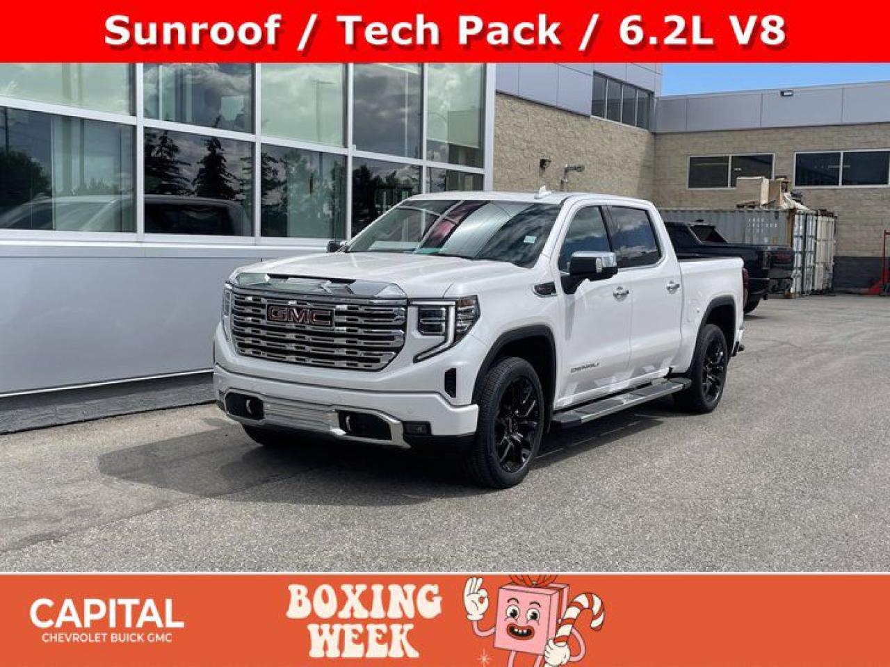 This GMC Sierra 1500 delivers a Gas V8 6.2L/376 engine powering this Automatic transmission. ENGINE, 6.2L ECOTEC3 V8 (420 hp [313 kW] @ 5600 rpm, 460 lb-ft of torque [624 Nm] @ 4100 rpm); featuring Dynamic Fuel Management, Wireless, Apple CarPlay / Wireless Android Auto, Wireless charging.* This GMC Sierra 1500 Features the Following Options *Wipers, front rain-sensing, Windows, power rear, express down, Windows, power front, drivers express up/down, Window, power, rear sliding with rear defogger, Window, power front, passenger express up/down, Wi-Fi Hotspot capable (Terms and limitations apply. See onstar.ca or dealer for details.), Wheels, 20 x 9 (50.8 cm x 22.9 cm) multi-dimensional polished aluminum, Wheelhouse liners, rear (Deleted with (PCP) Denali CarbonPro Edition.), Wheel, 17 x 8 (43.2 cm x 20.3 cm) full-size, steel spare, USB Ports, 2, Charge/Data ports located inside centre console.* Visit Us Today *Youve earned this- stop by Capital Chevrolet Buick GMC Inc. located at 13103 Lake Fraser Drive SE, Calgary, AB T2J 3H5 to make this car yours today!