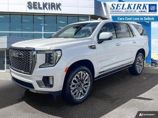 <b>Sunroof,  Navigation,  Heads-Up Display,  Leather Seats,  Cooled Seats!</b><br> <br> <br> <br>  This GMC Yukon offers convenience and premium comfort with smart, innovative functionality. <br> <br>This GMC Yukon is a traditional full-size SUV thats thoroughly modern. With its truck-based body-on-frame platform, its every bit as tough and capable as a full size pickup truck. The handsome exterior and well-appointed interior are what make this SUV a desirable family hauler. This GMC Yukon sits above the competition in tech, features and aesthetics while staying capable and comfortable enough to take the whole family and a camper along for the adventure. <br> <br> This white frost tricoat SUV  has an automatic transmission and is powered by a  420HP 6.2L 8 Cylinder Engine.<br> <br> Our Yukons trim level is Denali Ultimate. This Yukon Denali Ultimate comes with exclusive options, featuring a massive 15 inch heads up display, a power sunroof, cooled leather seats, an impressive Air Ride Adaptive suspension, adaptive cruise control, a large 10.2 inch colour touchscreen featuring navigation, wireless Apple CarPlay, Android Auto, a rear seat media system, an exclusive interior dash design, chrome exterior accents, a unique front grille and LED headlights. This distinctive SUV also includes a leather steering wheel, power liftgate, a Bose Surround audio system, 4G WiFi hotspot, GMC Connected Access, a remote engine start, HD Surround Vision, Teen Driver Technology, front and rear pedestrian alert, front and rear parking assist, lane keep assist with lane departure warning, tow/haul mode, enhanced emergency braking, trailering equipment, power-retractable assist steps, wireless charging and plenty of cargo room! This vehicle has been upgraded with the following features: Sunroof,  Navigation,  Heads-up Display,  Leather Seats,  Cooled Seats,  Power Liftgate,  Lane Keep Assist. <br><br> <br>To apply right now for financing use this link : <a href=https://www.selkirkchevrolet.com/pre-qualify-for-financing/ target=_blank>https://www.selkirkchevrolet.com/pre-qualify-for-financing/</a><br><br> <br/> Weve discounted this vehicle $5284. See dealer for details. <br> <br>Selkirk Chevrolet Buick GMC Ltd carries an impressive selection of new and pre-owned cars, crossovers and SUVs. No matter what vehicle you might have in mind, weve got the perfect fit for you. If youre looking to lease your next vehicle or finance it, we have competitive specials for you. We also have an extensive collection of quality pre-owned and certified vehicles at affordable prices. Winnipeg GMC, Chevrolet and Buick shoppers can visit us in Selkirk for all their automotive needs today! We are located at 1010 MANITOBA AVE SELKIRK, MB R1A 3T7 or via phone at 204-482-1010.<br> Come by and check out our fleet of 70+ used cars and trucks and 180+ new cars and trucks for sale in Selkirk.  o~o
