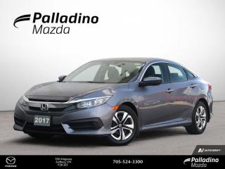 <p> the Civic has been Canadas best-selling car. This  2017 Honda Civic Sedan is fresh on our lot in Sudbury. 
			 
			The stunning exterior and impressive performance of the 2017 Civic are clear examples of its exciting evolution. Its progressive look is perfectly complemented by a sophisticated interior designed with your comfort and safety in mind. With an aggressive stance and sporty</p>
<p>925 kms. Its  modern steel in colour  . It has a manual transmission and is powered by a  2.0L I4 16V MPFI DOHC engine.  
			 
			 Our Civic Sedans trim level is LX. Moving up to the LX model of the base DX is a great choice as youll receive 16 inch wheels</p>
<p> an upgraded 7 inch colour display screen with integrated rear view camera and a premium audio system</p>
<p> VSA electronic stability control and a 60/40 split rear seat plus much more.  This vehicle has been upgraded with the following features: A/c</p>
<p>  Keyless Entry. 
			 
			To apply right now for financing use this link : https://www.palladinomazda.ca/finance/
			
			 
			
			Palladino Mazda in Sudbury Ontario is your ultimate resource for new Mazda vehicles and used Mazda vehicles. We not only offer our clients a large selection of top quality</p>
<p> but we do so with uncompromising customer service and professionalism. We takes pride in representing one of Canadas premier automotive brands. Mazda models lead the way in terms of affordability</p>
<p> and fuel efficiency.The advertised price is for financing purchases only. All cash purchases will be subject to an additional surcharge of $2</p>
<p>501.00. This advertised price also does not include taxes and licensing fees.
			 Come by and check out our fleet of 80+ used cars and trucks and 80+ new cars and trucks for sale in Sudbury.  o~o </p>
<a href=http://www.palladinomazda.ca/used/Honda-Civic_Sedan-2017-id10760290.html>http://www.palladinomazda.ca/used/Honda-Civic_Sedan-2017-id10760290.html</a>