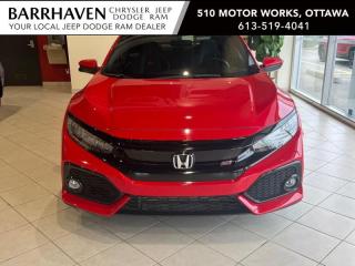 Coming Soon... 2019 Honda Civic Si Coupe with Ultra Low KMs. Some of the Feature Options included in the Trim Package are 1.5L L4 DOHC turbo 16 valves i-VTEC Engine, 6-speed manual transmission, 18-inch aluminum alloy wheels, Power glass moonroof with tilt feature, Centre exhaust finisher, Rear Spoiler, 5-inch colour LCD screen, Navigation System, Rear view camera with dynamic guidelines, Blind Spot Warning, AM/FM/CD/HD stereo radio, Bluetooth Wireless Technology with streaming audio, Apple CarPlay / Android Auto, SiriusXM satellite radio, 452-watt premium audio system with 10 speakers, 2 USB connectors, Siri eyes-free compatibility, Dual-zone auto climate control, Intelligent Key System, Leather-wrapped steering wheel, Aluminum-trimmed sport pedals, 60/40 rear split folding bench, Bucket front seats, Front heated seat, ECON mode button and Eco-assist system, Maintenance reminder system & More. The Civic includes a Clean Car-Proof Free of any Insurance or Collison Claims. Hold Tight as pictures will be available once the Civic arrives. Nobody deals like Barrhaven Jeep Dodge Ram, come and see us today and we will show you why!!
