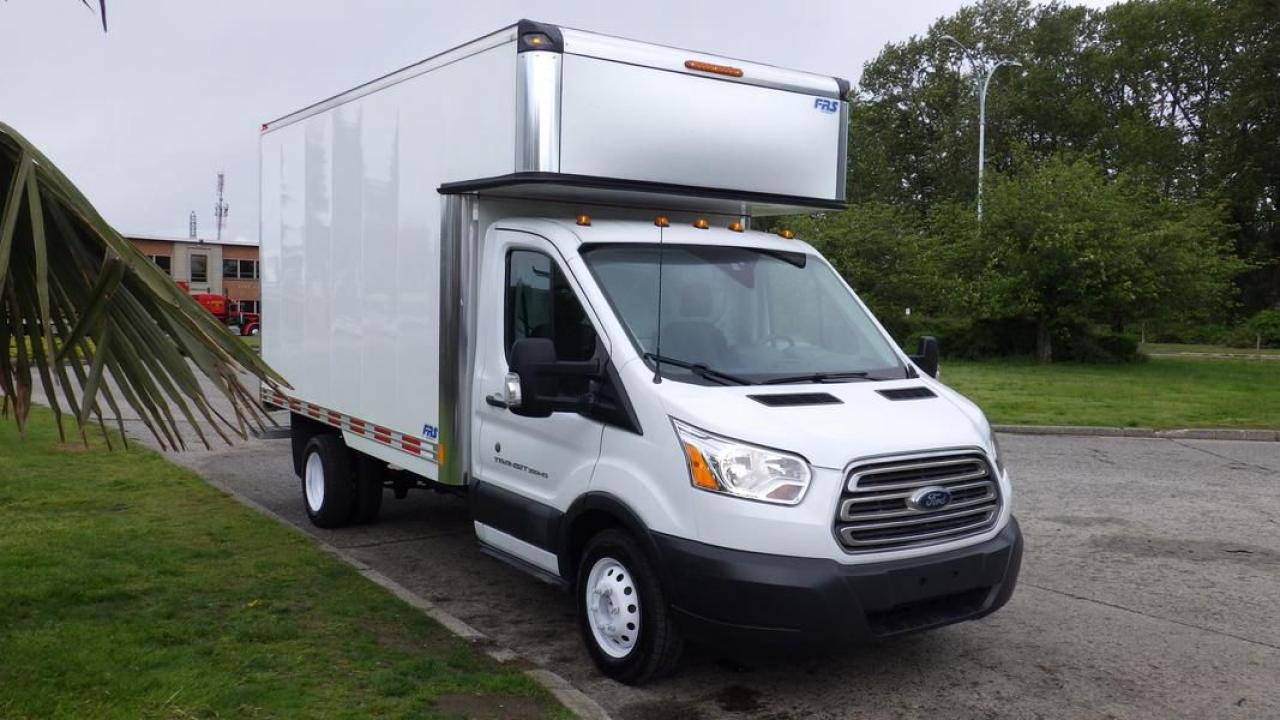 2018 Ford Transit T-350 12 Foot Cube Van, 3.7L V6 DOHC 24V engine, 6 cylinder, 2 door, automatic, RWD, cruise control, air conditioning, AM/FM radio, power door locks, power windows, power mirrors, white exterior, black interior, cloth. Width 6 Foot 8 inches, Height 7 Foot, Certificate and Decal Valid to April 2025  $53,330.00 plus $375 processing fee, $53,705.00 total payment obligation before taxes.  Listing report, warranty, contract commitment cancellation fee, financing available on approved credit (some limitations and exceptions may apply). All above specifications and information is considered to be accurate but is not guaranteed and no opinion or advice is given as to whether this item should be purchased. We do not allow test drives due to theft, fraud, acts of vandalism and undetectable impaired driving. Instead we provide the following benefits: Complimentary Warranty (with options to extend), Limited Money Back Satisfaction Guarantee on Fully Completed Contracts, Contract Commitment Cancellation, and an Open-Ended Sell-Back Option. Ask seller for details or call 604-522-REPO(7376) to confirm listing availability.