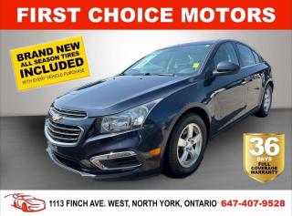 Welcome to First Choice Motors, the largest car dealership in Toronto of pre-owned cars, SUVs, and vans priced between $5000-$15,000. With an impressive inventory of over 300 vehicles in stock, we are dedicated to providing our customers with a vast selection of affordable and reliable options. <br><br>Were thrilled to offer a used 2016 Chevrolet Cruze LT, grey color with 163,000km (STK#7360) This vehicle was $11990 NOW ON SALE FOR $10990. It is equipped with the following features:<br>- Automatic Transmission<br>- Leather Seats<br>- Sunroof<br>- Heated seats<br>- Bluetooth<br>- Reverse camera<br>- Alloy wheels<br>- Power windows<br>- Power locks<br>- Power mirrors<br>- Air Conditioning<br><br>At First Choice Motors, we believe in providing quality vehicles that our customers can depend on. All our vehicles come with a 36-day FULL COVERAGE warranty. We also offer additional warranty options up to 5 years for our customers who want extra peace of mind.<br><br>Furthermore, all our vehicles are sold fully certified with brand new brakes rotors and pads, a fresh oil change, and brand new set of all-season tires installed & balanced. You can be confident that this car is in excellent condition and ready to hit the road.<br><br>At First Choice Motors, we believe that everyone deserves a chance to own a reliable and affordable vehicle. Thats why we offer financing options with low interest rates starting at 7.9% O.A.C. Were proud to approve all customers, including those with bad credit, no credit, students, and even 9 socials. Our finance team is dedicated to finding the best financing option for you and making the car buying process as smooth and stress-free as possible.<br><br>Our dealership is open 7 days a week to provide you with the best customer service possible. We carry the largest selection of used vehicles for sale under $9990 in all of Ontario. We stock over 300 cars, mostly Hyundai, Chevrolet, Mazda, Honda, Volkswagen, Toyota, Ford, Dodge, Kia, Mitsubishi, Acura, Lexus, and more. With our ongoing sale, you can find your dream car at a price you can afford. Come visit us today and experience why we are the best choice for your next used car purchase!<br><br>All prices exclude a $10 OMVIC fee, license plates & registration  and ONTARIO HST (13%)