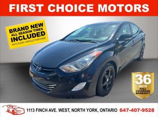 Welcome to First Choice Motors, the largest car dealership in Toronto of pre-owned cars, SUVs, and vans priced between $5000-$15,000. With an impressive inventory of over 300 vehicles in stock, we are dedicated to providing our customers with a vast selection of affordable and reliable options. <br><br>Were thrilled to offer a used 2013 Hyundai Elantra LIMITED, black color with 280,000km (STK#7370) This vehicle was $6990 NOW ON SALE FOR $5990. It is equipped with the following features:<br>- Automatic Transmission<br>- Leather Seats<br>- Sunroof<br>- Heated seats<br>- Bluetooth<br>- Alloy wheels<br>- Power windows<br>- Power locks<br>- Power mirrors<br>- Air Conditioning<br><br>At First Choice Motors, we believe in providing quality vehicles that our customers can depend on. All our vehicles come with a 36-day FULL COVERAGE warranty. We also offer additional warranty options up to 5 years for our customers who want extra peace of mind.<br><br>Furthermore, all our vehicles are sold fully certified with brand new brakes rotors and pads, a fresh oil change, and brand new set of all-season tires installed & balanced. You can be confident that this car is in excellent condition and ready to hit the road.<br><br>At First Choice Motors, we believe that everyone deserves a chance to own a reliable and affordable vehicle. Thats why we offer financing options with low interest rates starting at 7.9% O.A.C. Were proud to approve all customers, including those with bad credit, no credit, students, and even 9 socials. Our finance team is dedicated to finding the best financing option for you and making the car buying process as smooth and stress-free as possible.<br><br>Our dealership is open 7 days a week to provide you with the best customer service possible. We carry the largest selection of used vehicles for sale under $9990 in all of Ontario. We stock over 300 cars, mostly Hyundai, Chevrolet, Mazda, Honda, Volkswagen, Toyota, Ford, Dodge, Kia, Mitsubishi, Acura, Lexus, and more. With our ongoing sale, you can find your dream car at a price you can afford. Come visit us today and experience why we are the best choice for your next used car purchase!<br><br>All prices exclude a $10 OMVIC fee, license plates & registration  and ONTARIO HST (13%)