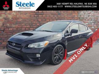 WAY TOO MUCH FUN!2015 Subaru Impreza WRX (MVI ONLY)Base Alloy wheels, Brake assist, Bumpers: body-colour, Front Bucket Seats, Illuminated entry, Occupant sensing airbag, Overhead airbag, Power windows, Rear anti-roll bar, Split folding rear seat, Tachometer, Telescoping steering wheel, Tilt steering wheel, Traction control, Trip computer.Black 2015 Subaru Impreza WRX AWD 6-Speed Manual 2.0L Boxer H4 DOHC 16VSteele Mitsubishi has the largest and most diverse selection of preowned vehicles in HRM. Buy with confidence, knowing we use fair market pricing guaranteeing the absolute best value in all of our pre owned inventory!Steele Auto Group is one of the most diversified group of automobile dealerships in Canada, with 60 dealerships selling 29 brands and an employee base of well over 2300. Sales are up over last year and our plan going forward is to expand further into Atlantic Canada and the United States furthering our commitment to our Canadian customers as well as welcoming our new customers in the USA.Awards:* ALG Canada Residual Value Awards