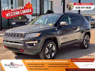 2018 Jeep Compass Trailhawk 4x4 for Sale in Saskatoon, SK 2018JeepCompassTrailhawk90,950 KM 3C4NJDDB3JT410138 <br/> <br/>  <br/> Embark on your next adventure with confidence in the 2018 Jeep Compass Trailhawk 4x4, now available at North Point Auto Sales in Saskatoon. This rugged and capable SUV is designed to tackle any terrain, from city streets to off-road trails, making it the perfect companion for outdoor enthusiasts and urban adventurers alike. <br/> The 2018 Compass Trailhawk boasts a powerful 2.4-litre Tigershark engine paired with Jeeps legendary 4x4 capability, providing superior traction and stability in challenging conditions. Key features include Jeeps Selec-Terrain traction management system, allowing you to customize your driving experience to suit various road surfaces and weather conditions. <br/> Inside, the Compass Trailhawk offers a comfortable and versatile interior with seating for up to five passengers and ample cargo space for all your gear. Advanced technology features include an intuitive Uconnect infotainment system with Apple CarPlay and Android Auto compatibility, keeping you connected and entertained on the go. <br/> Safety is a top priority in the Compass Trailhawk, with available features such as blind-spot monitoring, rear cross-traffic alert, and lane departure warning providing added peace of mind on every journey. The SUVs rugged exterior design is complemented by stylish accents and distinctive Trail Rated badging. <br/> At North Point Auto Sales, we offer customizable financing options, including in-house financing, to help you drive away in your dream vehicle with ease. Visit us in Saskatoon to test drive the 2018 Jeep Compass Trailhawk and explore our flexible financing solutions. #JeepCompassTrailhawk #4x4SUV #NorthPointAutoSales #SaskatoonAdventures <br/> <br/>  <br/> In-House Financing: Our dedicated finance team is here to assist you in securing hassle-free financing options tailored to your needs. <br/> <br/>  <br/> Customized Financing Solutions: Whether you have excellent credit, poor credit, or no credit history, well work with you to find a financing plan that fits your budget. <br/> <br/>  <br/> New to Canada Program: Were proud to offer special financing programs for newcomers to Canada, making vehicle ownership more accessible. <br/> <br/>  <br/> Free Delivery Across Western Canada: Enjoy the convenience of having your 2018 Ford Escape SE 4WD delivered directly to your doorstep, free of charge, anywhere in Western Canada. <br/> <br/>  <br/> Our Lending Partners - https://www.northpointautosales.ca/finance-department/ <br/> <br/>  <br/>  PRE-OWNED VEHICLE EXTENDED WARRANTY & INSURANCE <br/>  <br/> At North Point Auto Sales in Saskatoon, we provide comprehensive pre-owned vehicle extended warranty coverage to ensure your peace of mind. Powered by SAL Warranty, our services include protection against mechanical breakdowns and extended manufacturer warranty coverage, including bumper-to-bumper. We also offer Guaranteed Auto Protection (GAP Insurance) and Credit Insurance (CAP Insurance). Learn more about our services at IA SAL https://iadealerservices.ca/insurance-and-warranty. <br/> Our services include: <br/> Creditor Group Insurance <br/> Extended Warranty <br/> Replacement Insurance and Warranty <br/> Appearance Protection <br/> Traceable Theft Deterrent <br/> Guaranteed Asset Protection <br/> Original Equipment Manufacturer (OEM) Programs <br/> Choose North Point Auto Sales for reliable pre-owned vehicle warranties and protection plans in Saskatoon. We ensure you drive with confidence, knowing your investment is secure. <br/> <br/>  <br/>  STOCK # PP2481 <br/> Looking for a used car Financing in Saskatoon?    GET PRE APPROVED ONLINE TODAY!   <br/> ****** IN HOUSE FINANCING AVAILABLE ******* <br/> Over 25 lending partners on site <br/> In House Financing https://creditmaxx.ca/ <br/> Free Delivery anywhere in Western Canada <br/> Full Vehicle History Disclosure <br/> Dealer Exclusive Financing Incentives(O.A.C) <br/> We Take anything on Trade  Powersports , Boats, RV. <br/> This vehicle qualifies for Special Low % Financing <br/> NORTH POINT AUTO SALES in Saskatoon. <br/> Call or Text Fernando (639) 471-1839 (General Manager) <br/>             <br/>            www.northpointautosales.ca  <br/> *Conditions Apply. Contact Dealer for Details.  <br/> Looking for the best selection of quality used cars in Saskatoon? Look no further than North Point Auto Sales! Our extensive inventory features a diverse range of meticulously inspected vehicles, ensuring you get the reliable and safe ride you deserve. At North Point, we believe in transparent and fair pricing. Our competitive prices reflect the true value of our vehicles, giving you peace of mind that youre making a smart investment. What sets us apart is our dedicated team of automotive experts. With years of experience, theyre passionate about helping you find the perfect vehicle that fits your lifestyle and budget. Plus, we work with a network of trusted lenders to provide you with flexible financing options. We take pride in our commitment to customer satisfaction. Our service doesnt end after the sale. Were here to support you with any questions or concerns, ensuring you have a seamless ownership experience. Located right here in Saskatoon, we understand the unique needs of the local community. Our deep knowledge of the market allows us to provide you with the best possible service. Visit us today at 102 Apex Street, Saskatoon, SK and experience the North Point Auto Sales difference for yourself. Drive away in a vehicle youll love, knowing you made the right choice with North Point! <br/>