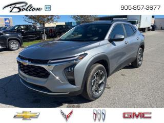 <b>Adaptive Cruise Control,  Blind Spot Detection,  Heated Steering Wheel,  Remote Start,  Heated Seats!</b><br> <br> <br> <br>  This Chevy Trax makes a return for 2024, with even more standard features and tech. <br> <br>All new and redesigned for 2024, the ever-popular Chevy Trax sports exciting looks with even more interior space and enhanced safety features. Compact proportions with an efficient powertrain make this crossover the ideal urban companion. Step this way to experience what prime urban commuting is with this 2024 Trax.<br> <br> This sterling grey metallic  SUV  has an automatic transmission and is powered by a  137HP 1.2L 3 Cylinder Engine.<br> <br> Our Traxs trim level is LT. This Trax 1LT features the Driver Confidence Package with rear cross traffic alert, blind spot detection and adaptive cruise control, with the LS Convenience Package, that includes a heated steering wheel, heated side mirrors and remote engine start, along with great standard features such as heated front seats, cruise control, USB A/C charging, 60/40 split-folding rear seats, air conditioning, and an upgraded 11-inch infotainment screen with wireless Apple CarPlay and Android Auto, wi-fi hotspot capability, active noise cancellation, and SiriusXM streaming radio. Safety features also include front pedestrian braking, forward collision alert, lane keeping assist with lane departure warning, IntelliBeam, and a rearview camera. This vehicle has been upgraded with the following features: Adaptive Cruise Control,  Blind Spot Detection,  Heated Steering Wheel,  Remote Start,  Heated Seats,  Apple Carplay,  Android Auto. <br><br> <br>To apply right now for financing use this link : <a href=http://www.boltongm.ca/?https://CreditOnline.dealertrack.ca/Web/Default.aspx?Token=44d8010f-7908-4762-ad47-0d0b7de44fa8&Lang=en target=_blank>http://www.boltongm.ca/?https://CreditOnline.dealertrack.ca/Web/Default.aspx?Token=44d8010f-7908-4762-ad47-0d0b7de44fa8&Lang=en</a><br><br> <br/>    5.49% financing for 84 months. <br> Buy this vehicle now for the lowest bi-weekly payment of <b>$180.15</b> with $3022 down for 84 months @ 5.49% APR O.A.C. ( Plus applicable taxes -  Plus applicable fees   ).  Incentives expire 2024-05-31.  See dealer for details. <br> <br>At Bolton Motor Products, we offer new Chevrolet, Cadillac, Buick, GMC cars and trucks in Bolton, along with used cars, trucks and SUVs by top manufacturers. Our sales staff will help you find that new or used car you have been searching for in the Bolton, Brampton, Nobleton, Kleinburg, Vaughan, & Maple area. o~o