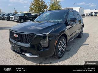 <b>Sunroof, Leather Seats, Technology Package, Active Safety Package, 20 Alloys Wheels!</b><br> <br> <br> <br>Luxury Tax is not included in the MSRP of all applicable vehicles.<br> <br>  This 2024 XT4 is a crossover SUV with a spacious interior and the wow factor Cadillac is known for. <br> <br>In the perpetually competitive luxury crossover SUV segment, this Cadillac XT4 will appeal to buyers who value a stylish design, a spacious interior, and a traditionally upright SUV-like driving position. The cabin has a modern appearance with plenty of standard and optional technology and infotainment features. With superb handling and economy on the road, this XT4 remains a practical and stylish option in this popular vehicle segment.<br> <br> This stellar black metallic  SUV  has an automatic transmission and is powered by a  235HP 2.0L 4 Cylinder Engine.<br> <br> Our XT4s trim level is Sport. Upgrading to this XT4 Sport adds rewards you with leather seating upholstery, a power liftgate for rear cargo access, and cruise control. This trim is also decked with great standard features such as heated front and rear seats, a heated steering wheel, an immersive 33-inch screen with wireless Apple CarPlay and Android Auto, active noise cancellation, wi-fi hotspot capability, dual-zone climate control, and adaptive remote start. Safety features include lane keeping assist with lane departure warning, blind zone steering assist, HD rear vision camera, and rear park assist. This vehicle has been upgraded with the following features: Sunroof, Leather Seats, Technology Package, Active Safety Package, 20 Alloys Wheels.  This is a demonstrator vehicle driven by a member of our staff, so we can offer a great deal on it.<br><br> <br>To apply right now for financing use this link : <a href=http://www.boltongm.ca/?https://CreditOnline.dealertrack.ca/Web/Default.aspx?Token=44d8010f-7908-4762-ad47-0d0b7de44fa8&Lang=en target=_blank>http://www.boltongm.ca/?https://CreditOnline.dealertrack.ca/Web/Default.aspx?Token=44d8010f-7908-4762-ad47-0d0b7de44fa8&Lang=en</a><br><br> <br/> See dealer for details. <br> <br>At Bolton Motor Products, we offer new and pre-enjoyed luxury Cadillacs in Bolton. Our sales staff will help you find that new or used car you have been searching for in the Bolton, Brampton, Nobleton, Kleinburg, Vaughan, & Maple area. o~o