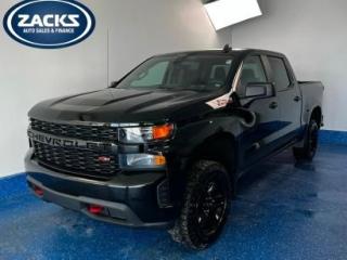Recent Arrival! 2022 Chevrolet Silverado 1500 LTD Custom Trail Boss Trail Boss CrewCab | Zacks Certifies | Certified. 8-Speed Automatic 4WD Black 2.7L Turbo<br><br><br>10-Way Power Driver Seat w/Lumbar, 3.5 Monochromatic Display Driver Info Centre, 6 Rectangular Black Tubular Assist Steps (LPO), Air Conditioning, AM/FM radio: SiriusXM, Apple CarPlay/Android Auto, Auto-Locking Rear Differential, Bluetooth® For Phone, Chevrolet Connected Access Capable, Colour-Keyed Carpeting Floor Covering, Compass, Custom Convenience Package, Deep-Tinted Glass, Electric Rear-Window Defogger, Electronic Cruise Control, Exterior Parking Camera Rear, EZ Lift Power Lock & Release Tailgate, Front Rubberized Vinyl Floor Mats, Heavy-Duty Air Filter, High Gloss Black Grille, Hill Descent Control, Hitch Guidance, Infotainment Package, LED Cargo Area Lighting, Manual Tilt Wheel Steering Column, Off-Road Suspension w/2 Lift, OnStar & Chevrolet Connected Services Capable, Performance Red Recovery Hooks, Power Door Locks, Power Front Windows w/Driver Express Up/Down, Power Front Windows w/Passenger Express Down, Power Rear Windows w/Express Down, Preferred Equipment Group 2CX, Rear 60/40 Folding Bench Seat (Folds Up), Rear Rubberized-Vinyl Floor Mats, Remote Keyless Entry, Remote Vehicle Starter System, SiriusXM, Standard Tailgate, Suspension Package, Theft Deterrent System (Unauthorized Entry), Tilt steering wheel, Trailering Package, Wheels: 18 x 8.5 Black Painted Aluminum, Wi-Fi Hot Spot Capable.<br><br>Certification Program Details: Fully Reconditioned | Fresh 2 Yr MVI | 30 day warranty* | 110 point inspection | Full tank of fuel | Krown rustproofed | Flexible financing options | Professionally detailed<br><br>This vehicle is Zacks Certified! Youre approved! We work with you. Together well find a solution that makes sense for your individual situation. Please visit us or call 902 843-3900 to learn about our great selection.<br><br>With 22 lenders available Zacks Auto Sales can offer our customers with the lowest available interest rate. Thank you for taking the time to check out our selection!