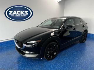 New Price! 2021 Mazda CX-30 GT GT AWD | Zacks Certified | Certified. 6-Speed Automatic AWD Jet Black Mica I4 Turbo<br><br><br>Air Conditioning, AM/FM radio: SiriusXM, AppLink/Apple CarPlay and Android Auto, Automatic temperature control, Exterior Parking Camera Rear, Heads-Up Display, Heated front seats, Heated steering wheel, Leather steering wheel, Leather Trimmed Upholstery, Navigation system: MAZDA CONNECT, Power driver seat, Power Liftgate, Power moonroof, Power windows, Radio: AM/FM/HD w/Navigation, Rain sensing wipers, Turn signal indicator mirrors, Wheels: 18 Black Finish Alloy.<br><br>Certification Program Details: Fully Reconditioned | Fresh 2 Yr MVI | 30 day warranty* | 110 point inspection | Full tank of fuel | Krown rustproofed | Flexible financing options | Professionally detailed<br><br>This vehicle is Zacks Certified! Youre approved! We work with you. Together well find a solution that makes sense for your individual situation. Please visit us or call 902 843-3900 to learn about our great selection.<br><br>With 22 lenders available Zacks Auto Sales can offer our customers with the lowest available interest rate. Thank you for taking the time to check out our selection!