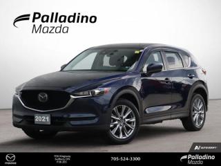 <b>Low Mileage!</b><br> <br>    The 2021 Mazda CX-5s athletic handling, precise steering, and upscale cabin are just some of the reasons why it ranks near the top of the compact SUV class. This  2021 Mazda CX-5 is fresh on our lot in Sudbury. <br> <br>The 2021 CX-5 strengthens the connection between vehicle and driver. Mazda designers and engineers carefully consider every element of the vehicles makeup to ensure that the CX-5 outperforms expectations and elevates the experience of driving. Powerful and precise, yet comfortable and connected, the 2021 CX-5 is purposefully designed for drivers, no matter what the conditions might be. This low mileage  SUV has just 22,285 kms. Its  deep crystal blue mica in colour  . It has an automatic transmission and is powered by a  2.5L I4 16V GDI DOHC engine.  This unit has some remaining factory warranty for added peace of mind. <br> <br>To apply right now for financing use this link : <a href=https://www.palladinomazda.ca/finance/ target=_blank>https://www.palladinomazda.ca/finance/</a><br><br> <br/><br>Palladino Mazda in Sudbury Ontario is your ultimate resource for new Mazda vehicles and used Mazda vehicles. We not only offer our clients a large selection of top quality, affordable Mazda models, but we do so with uncompromising customer service and professionalism. We takes pride in representing one of Canadas premier automotive brands. Mazda models lead the way in terms of affordability, reliability, performance, and fuel efficiency.The advertised price is for financing purchases only. All cash purchases will be subject to an additional surcharge of $2,501.00. This advertised price also does not include taxes and licensing fees.<br> Come by and check out our fleet of 90+ used cars and trucks and 90+ new cars and trucks for sale in Sudbury.  o~o