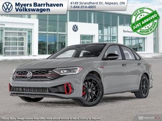 <b>Sport Suspension,  Premium Audio,  Sunroof,  Cooled Seats,  Leather Seats!</b><br> <br> <br> <br>  With a raft of sophisticated technology and safety systems, this 2024 Volkswagen Jetta GLI is a capable and reliable sports sedan. <br> <br>This 2024 Jetta GLI is Volkswagen features a stylish front end, sporting a bold grille and aggressive bumper, with chiseled body lines that flow into a redesigned rear end with unique honey-comb styling and larger diameter exhaust outlets. The interior is graced with an abundance of sporty styling cues, with a host of safety, infotainment and comfort- oriented technology. Engineered to deliver satisfaction during spirited driving, this 2024 Jetta GLI is an outstanding sports sedan with impressive day-to-day capability.<br> <br> This pure gray w/black roof sedan  has an automatic transmission and is powered by a  228HP 2.0L 4 Cylinder Engine.<br> <br> Our Jetta GLIs trim level is 40th Anniversary Edition. Limited to just 1984 units, this Jetta GLI commemorates 40 years of the nameplate, and features unique seating upholstery and special badging. This sporty sedan is also jam-packed with amazing standard features such as sport-tuned adaptive suspension, ventilated and heated leather seats with power adjustment and lumbar support, a heated steering wheel, an express open/close sunroof with a sunshade, heated side mirrors, a 6-speaker BeatsAudio premium audio system, wireless Apple CarPlay and Android Auto, mobile device wireless charging, and satellite navigation via an 8-inch touchscreen infotainment system. Safety features include adaptive cruise control, lane keep assist, blind spot monitoring, forward collision alert, autonomous emergency braking, and VW Car-Net Safe & Secure. Additional features include proximity keyless entry with remote start, ambient lighting, front and rear cupholders, LED headlights with automatic high beams, and even more. This vehicle has been upgraded with the following features: Sport Suspension,  Premium Audio,  Sunroof,  Cooled Seats,  Leather Seats,  Apple Carplay,  Android Auto. <br><br> <br>To apply right now for financing use this link : <a href=https://www.barrhavenvw.ca/en/form/new/financing-request-step-1/44 target=_blank>https://www.barrhavenvw.ca/en/form/new/financing-request-step-1/44</a><br><br> <br/>    6.49% financing for 84 months. <br> Buy this vehicle now for the lowest bi-weekly payment of <b>$254.85</b> with $0 down for 84 months @ 6.49% APR O.A.C. ( Plus applicable taxes -  $840 Documentation fee. Cash purchase selling price includes: Tire Stewardship ($20.00), OMVIC Fee ($12.50). (HST) are extra. </br>(HST), licence, insurance & registration not included </br>    ).  Incentives expire 2024-05-31.  See dealer for details. <br> <br> <br>LEASING:<br><br>Estimated Lease Payment: $221 bi-weekly <br>Payment based on 6.49% lease financing for 48 months with $0 down payment on approved credit. Total obligation $23,069. Mileage allowance of 16,000 KM/year. Offer expires 2024-05-31.<br><br><br>We are your premier Volkswagen dealership in the region. If youre looking for a new Volkswagen or a car, check out Barrhaven Volkswagens new, pre-owned, and certified pre-owned Volkswagen inventories. We have the complete lineup of new Volkswagen vehicles in stock like the GTI, Golf R, Jetta, Tiguan, Atlas Cross Sport, Volkswagen ID.4 electric vehicle, and Atlas. If you cant find the Volkswagen model youre looking for in the colour that you want, feel free to contact us and well be happy to find it for you. If youre in the market for pre-owned cars, make sure you check out our inventory. If you see a car that you like, contact 844-914-4805 to schedule a test drive.<br> Come by and check out our fleet of 40+ used cars and trucks and 80+ new cars and trucks for sale in Nepean.  o~o