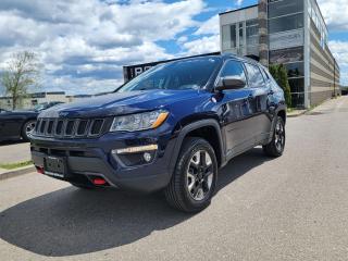 <p>CLEAN CLEAN CLEAN 2018 JEEP COMPASS TRAILHAWK!!!! FULLY LOADED!! 4X4!! LOCAL ONTARIO TRADE-IN! STUNNING BLUE WITH BLACK INTERIOR!! DRIVES AMAZING!! NAVI, REVERSE CAMERA, HEAT SEATS, PREMIUM SOUND! CONNECT YOUR PHONE TO THE INFOTAINMENT CENTER!!! BOOK A TEST DRIVE TODAY!!</p><p> </p><p>THE FULL CERTIFICATION COST OF THIS VEICHLE IS AN <strong>ADDITIONAL $690+HST</strong>. THE VEHICLE WILL COME WITH A FULL VAILD SAFETY AND 36 DAY SAFETY ITEM WARRANTY. THE OIL WILL BE CHANGED, ALL FLUIDS TOPPED UP AND FRESHLY DETAILED. WE AT TWIN OAKS AUTO STRIVE TO PROVIDE YOU A HASSLE FREE CAR BUYING EXPERIENCE! WELL HAVE YOU DOWN THE ROAD QUICKLY!!! </p><p><strong>Financing Options Available!</strong></p><p><strong>TO CALL US 905-339-3330 </strong></p><p>We are located @ 2470 ROYAL WINDSOR DRIVE (BETWEEN FORD DR AND WINSTON CHURCHILL) OAKVILLE, ONTARIO L6J 7Y2</p><p>PLEASE SEE OUR MAIN WEBSITE FOR MORE PICTURES AND CARFAX REPORTS</p><p><span style=font-size: 18pt;>TwinOaksAuto.Com</span></p>