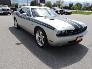 <p>A beautiful condition and well optioned 2010 challenger R/T that was always winter stored. 5.7 Hemi V8 and 6-speed standard transmission. Heated leather seats with power adjust drivers bucket. Sunroof and full power group including keyless entry and a CD player. New tires were just installed. No winter driving ever for this beautiful Challenger and only 75000 KMS on the odometer. </p><p>** WE UPDATE OUR WEBSITE REGULARLY IF YOU SEE THIS AD THE VEHICLE IS AVAILABLE! ** Pentastic Motors specializes in 4X4 Gasoline and Diesel trucks from all makes including Dodge, Ford, and General Motors. Extended warranties available!  Financing available from 7.99% APR OAC. Delivery available to Southern Ontario Purchasers! We are 1.5 hrs from Pearson International Airport and offer free pick up from the airport to Purchasers. Leasing options available for Commercial/Agricultural/Personal! **NO ADMIN FEES! All vehicles are CERTIFIED and serviced unless otherwise stated! CARFAX AVAILABLE ON ALL VEHICLES! ** Call, email, or come in for a test drive today! 1-844-4X4-TRUX www.pentasticmotors.com</p>